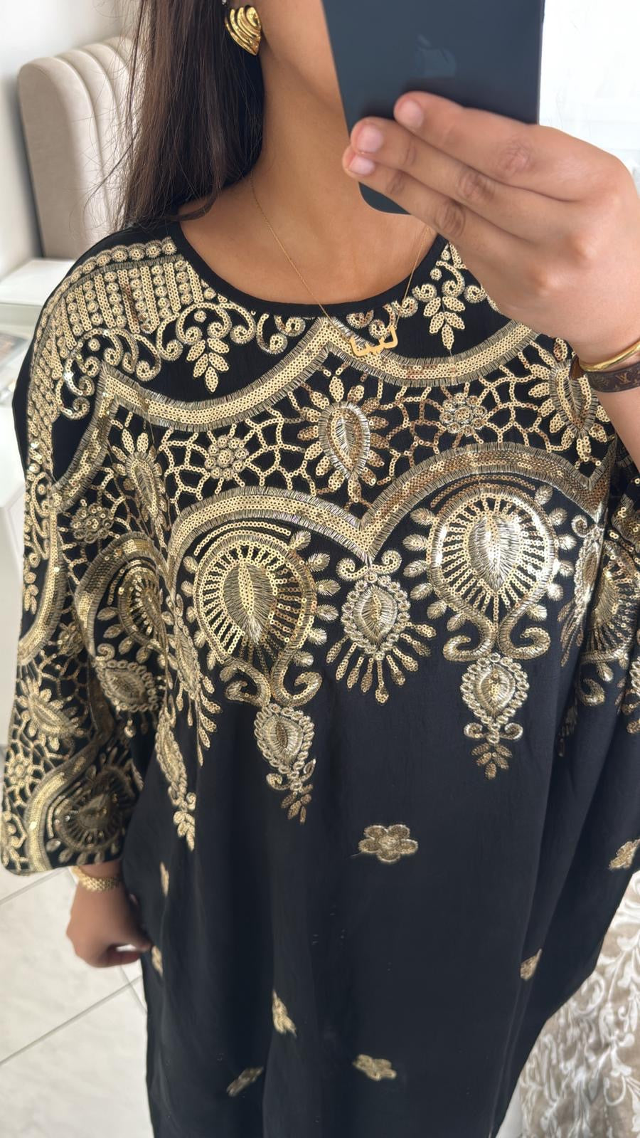 Abaya marwa noir