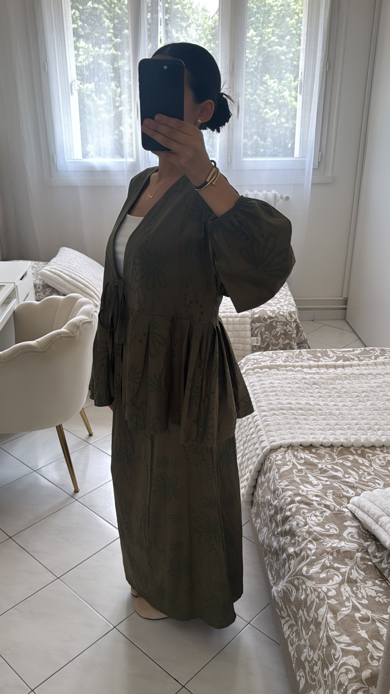 Ensemble liya vert kaki