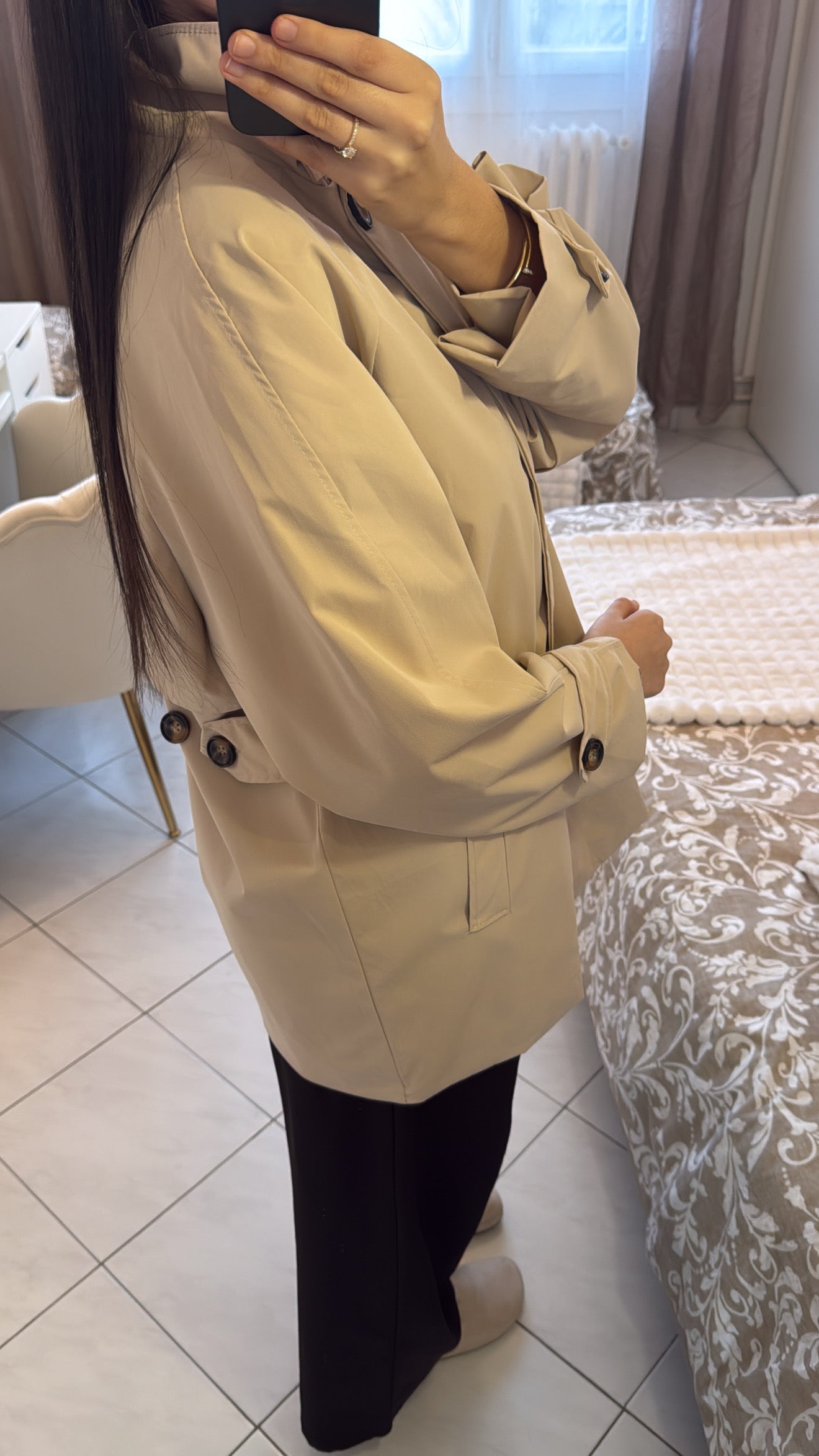 Trench court beige