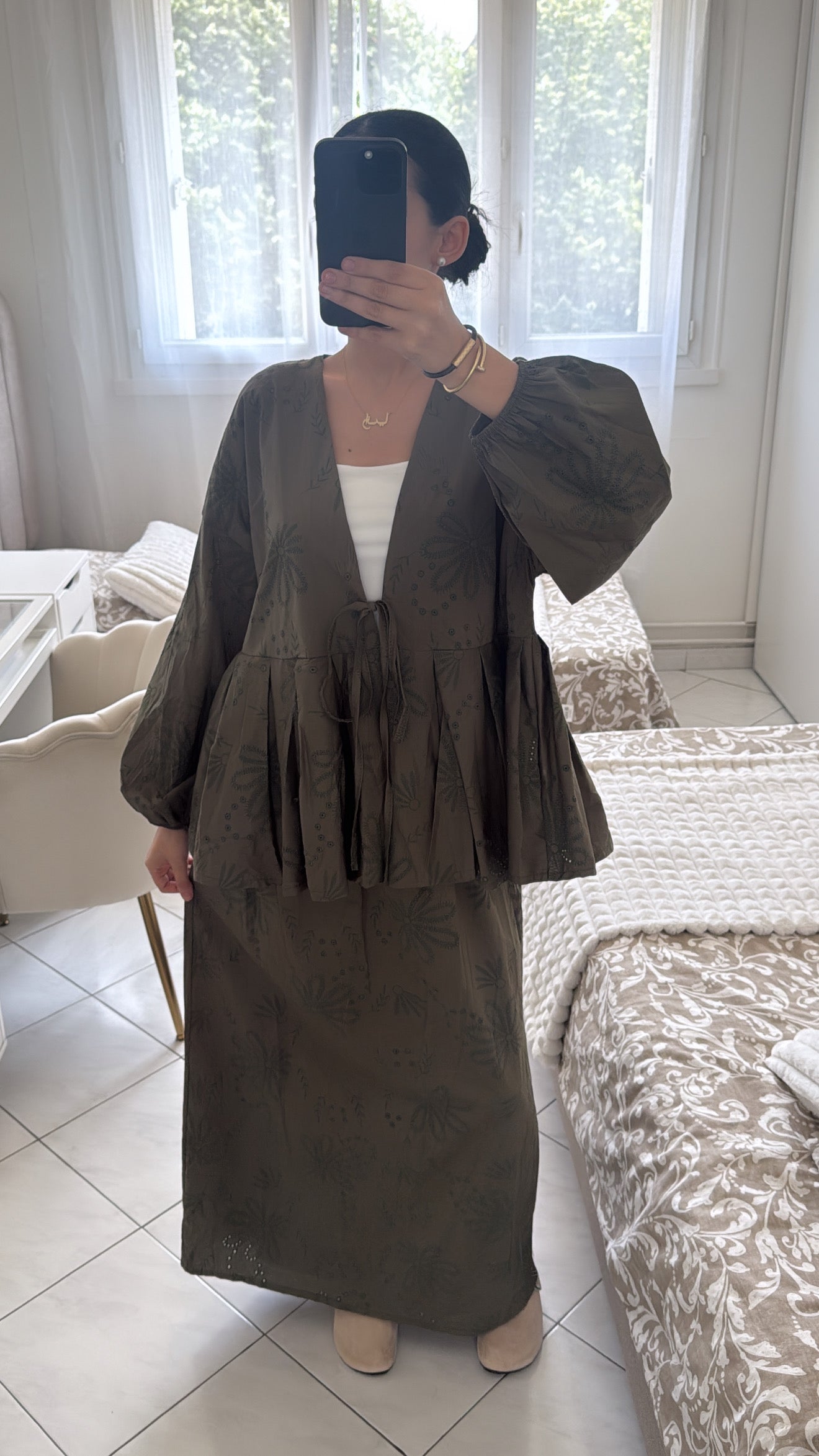 Ensemble liya vert kaki