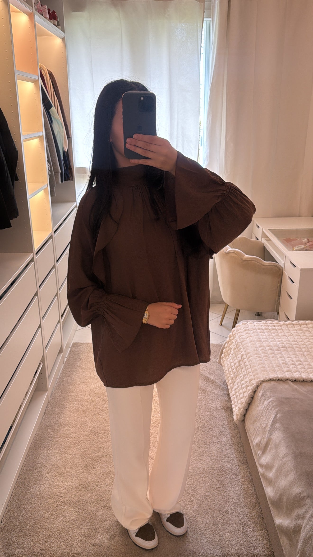 Haut fluide marron