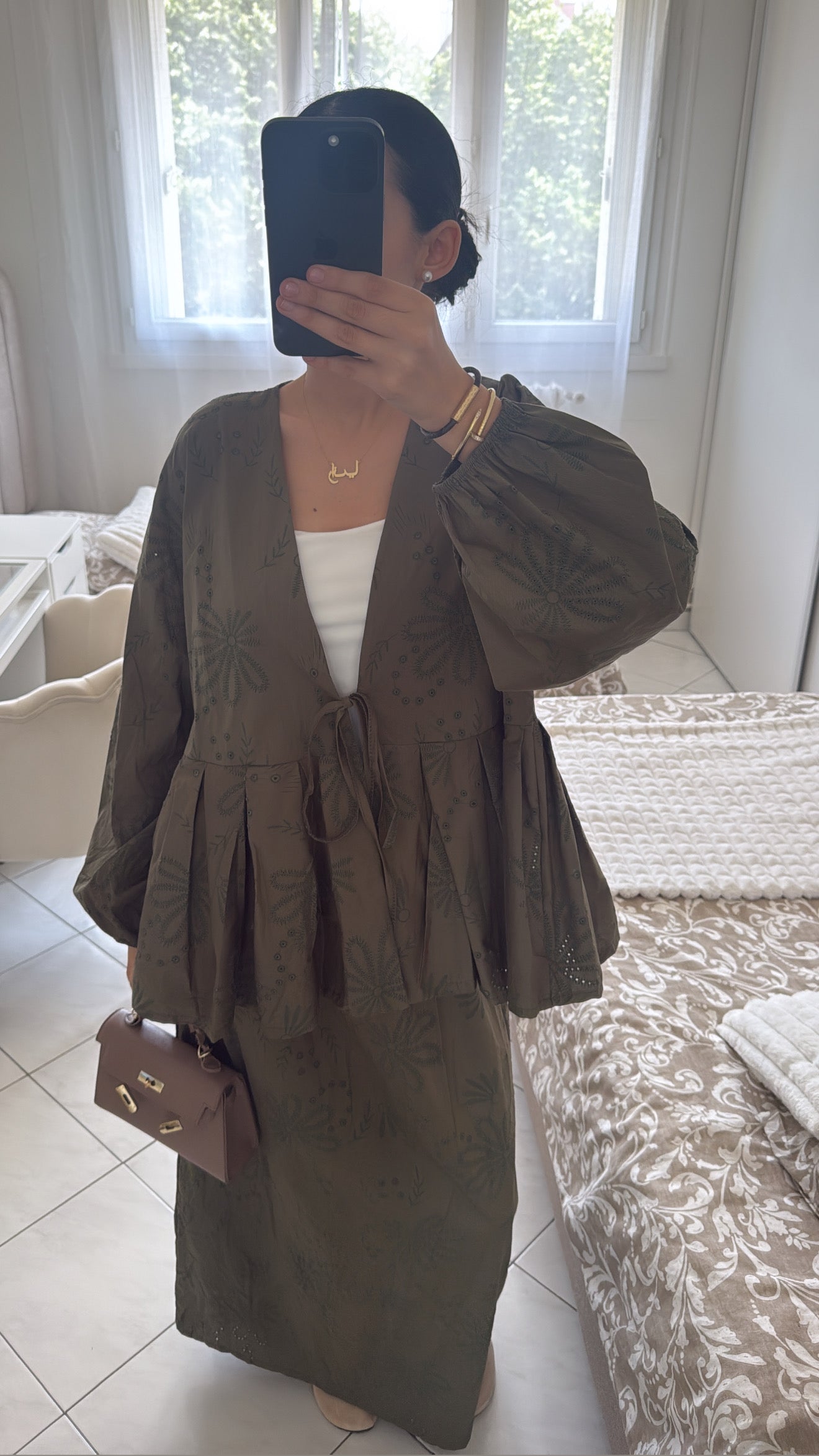 Ensemble liya vert kaki