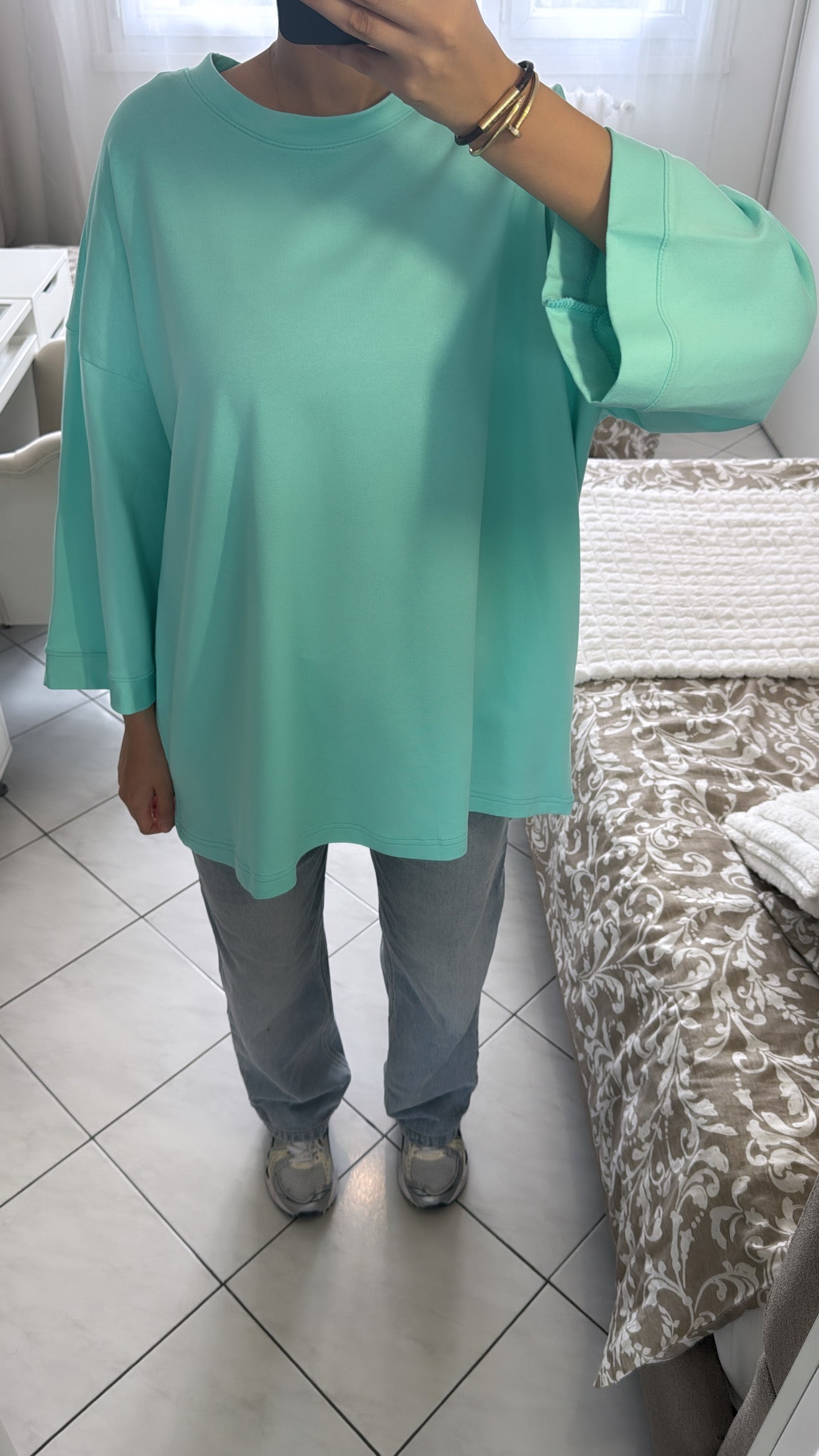 T-shirt bleu turquoise