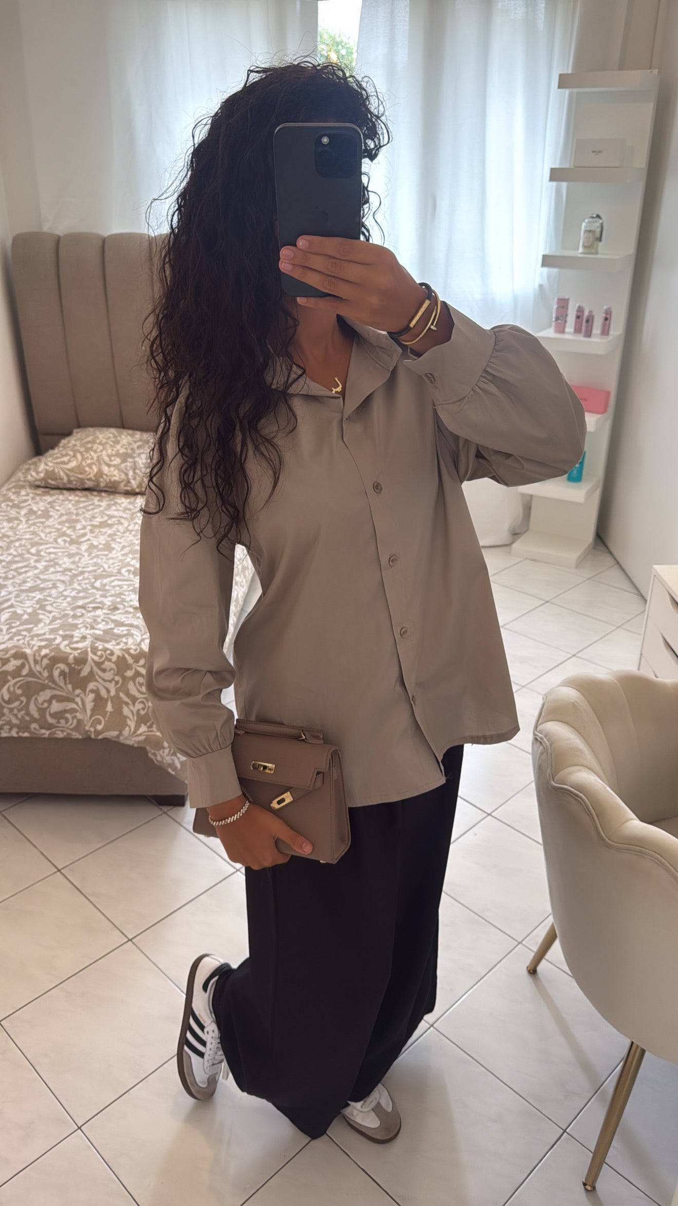 Chemise taupe