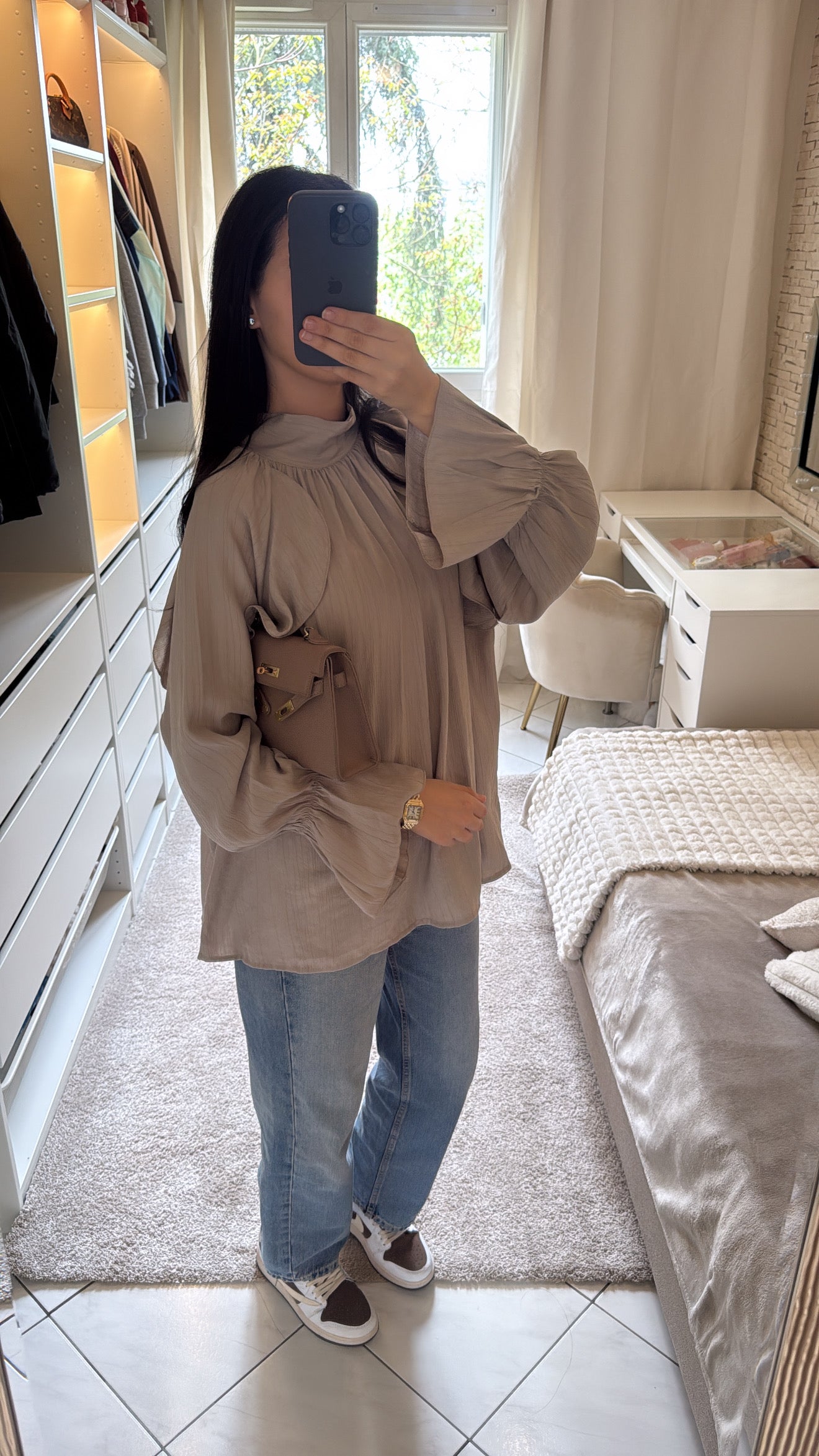Haut fluide taupe