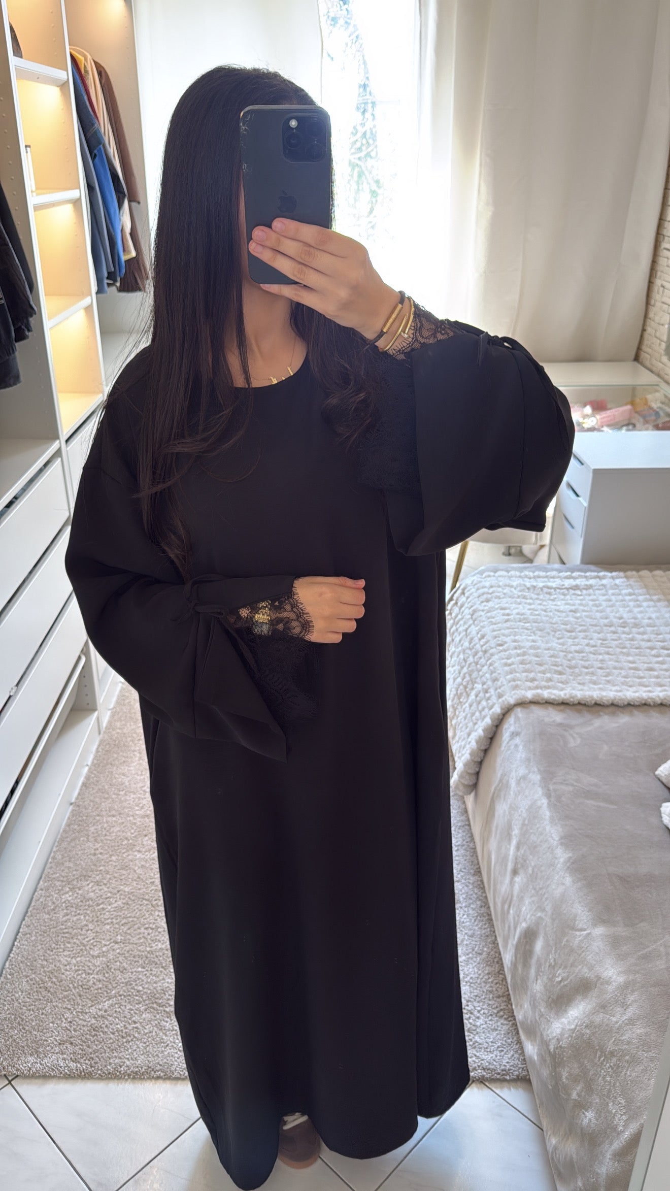 Robe dounia noir dentelle
