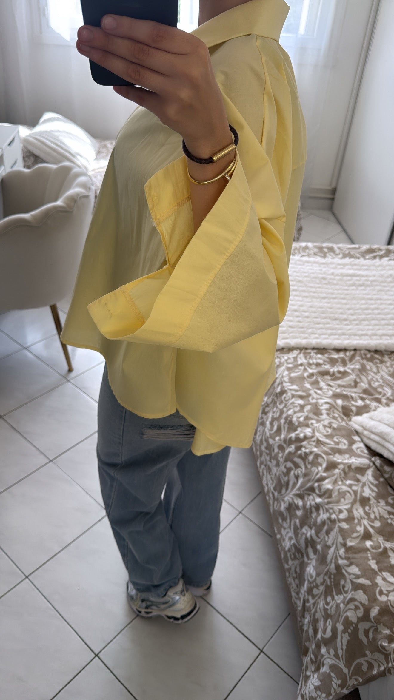 Chemise large jaune