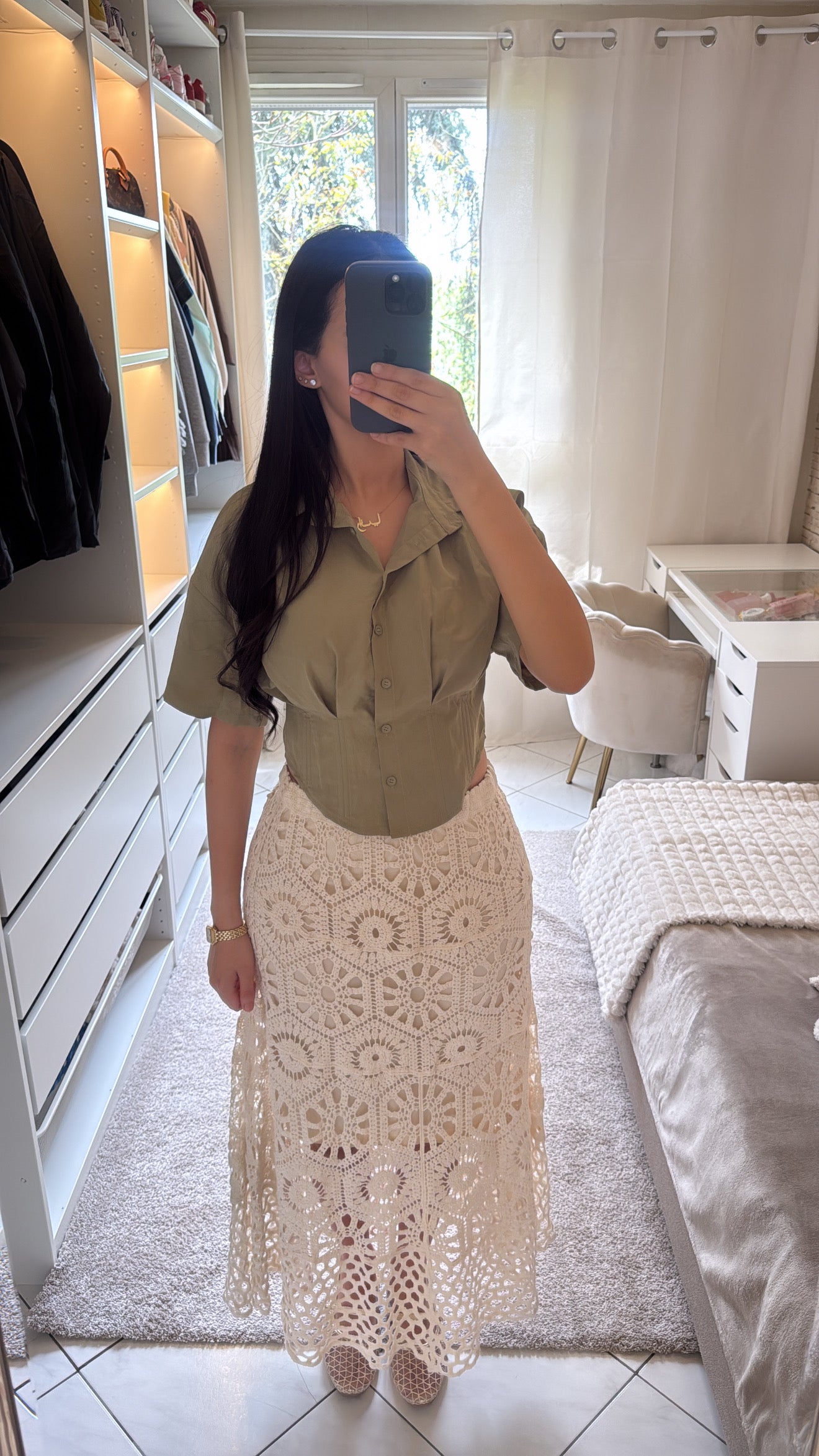 Jupe beige