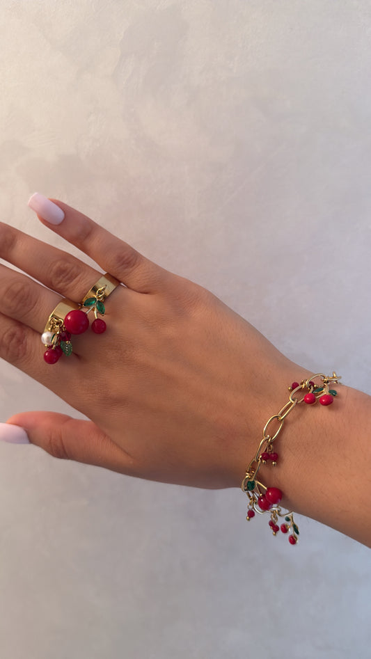 Bracelet cerise