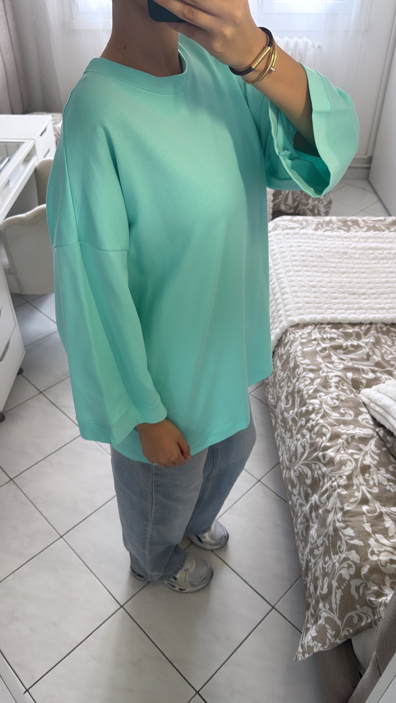 T-shirt bleu turquoise