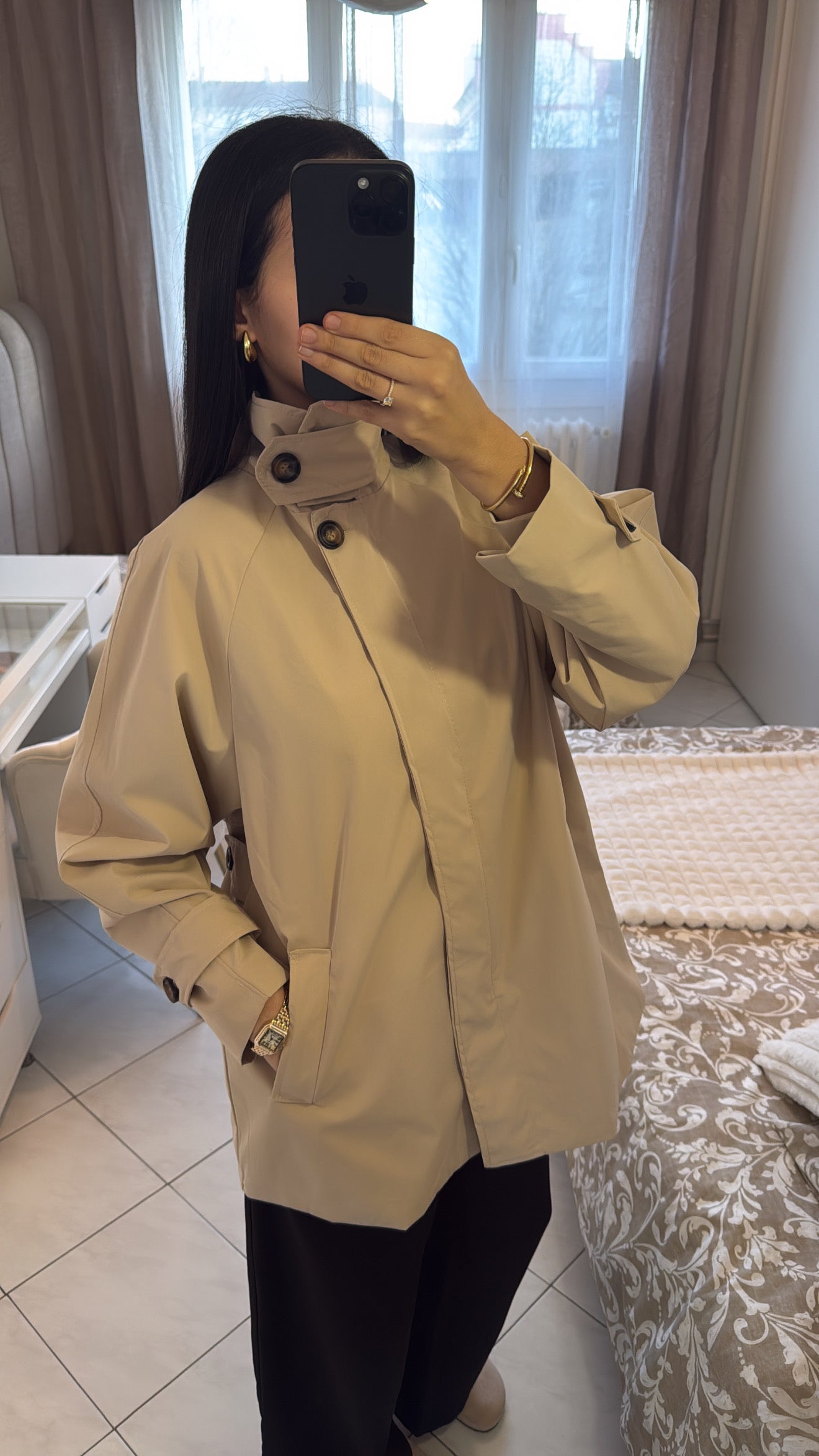 Trench court beige