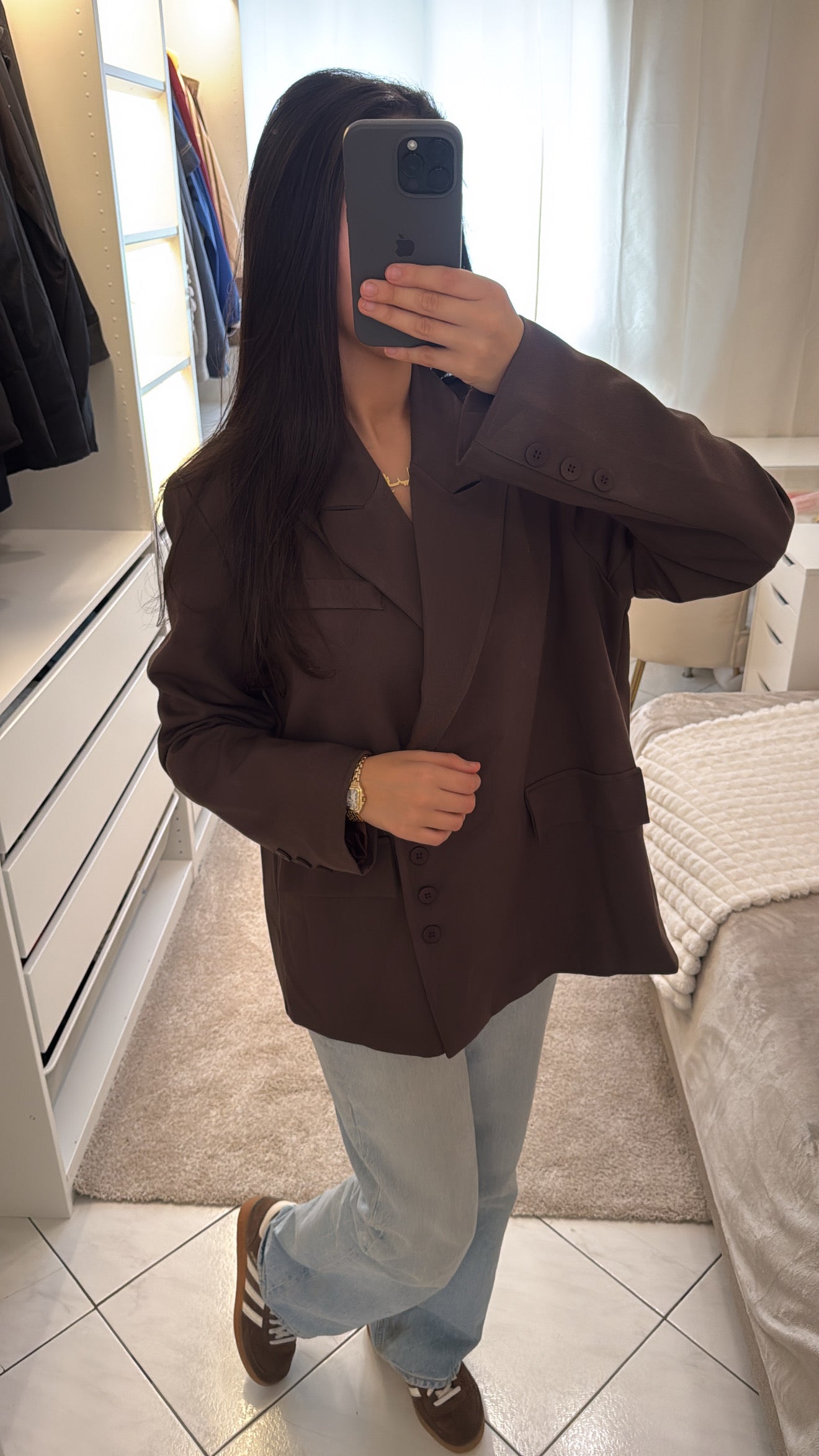 Blazer arynaa marron