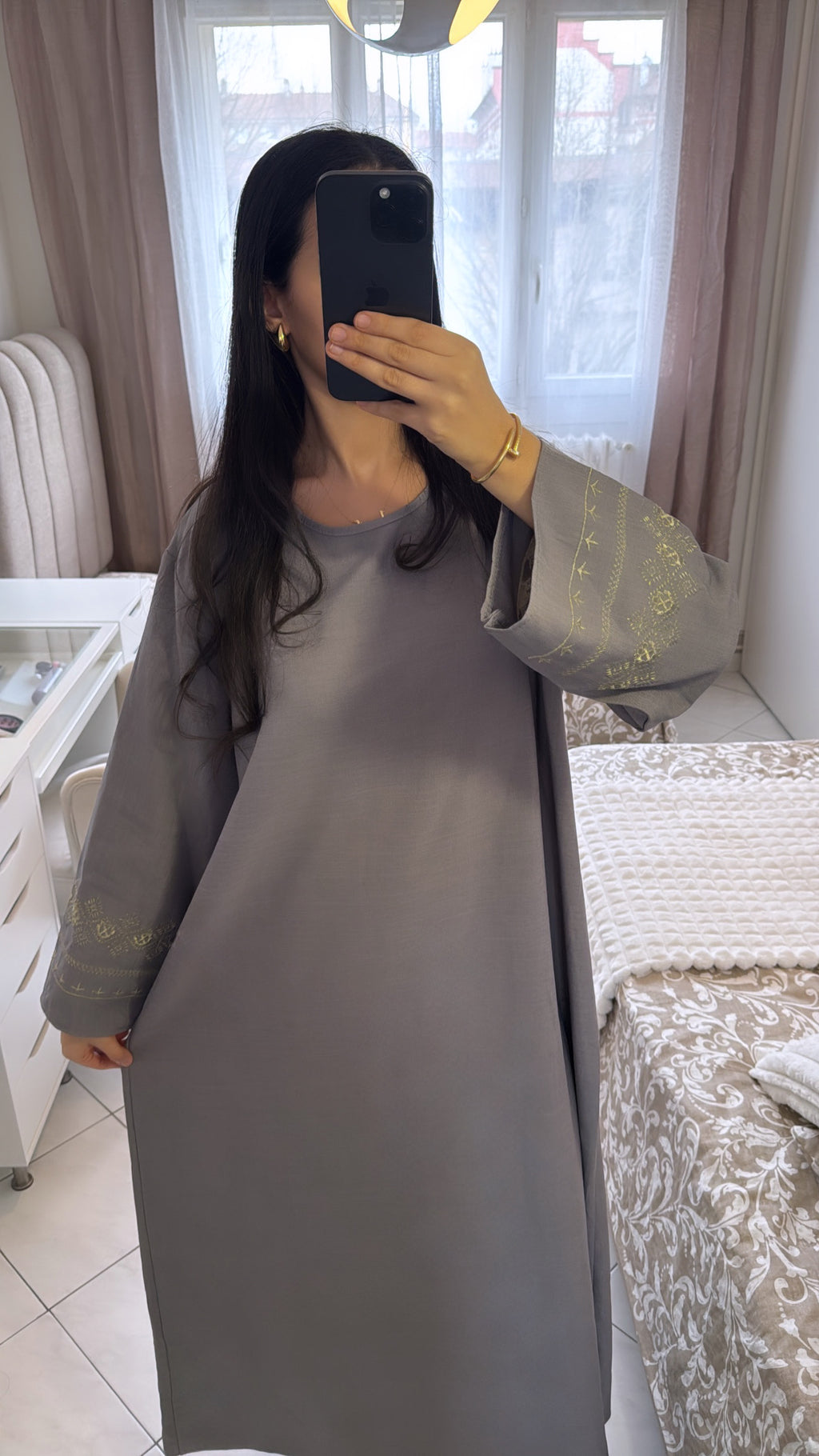 Abaya doha gris