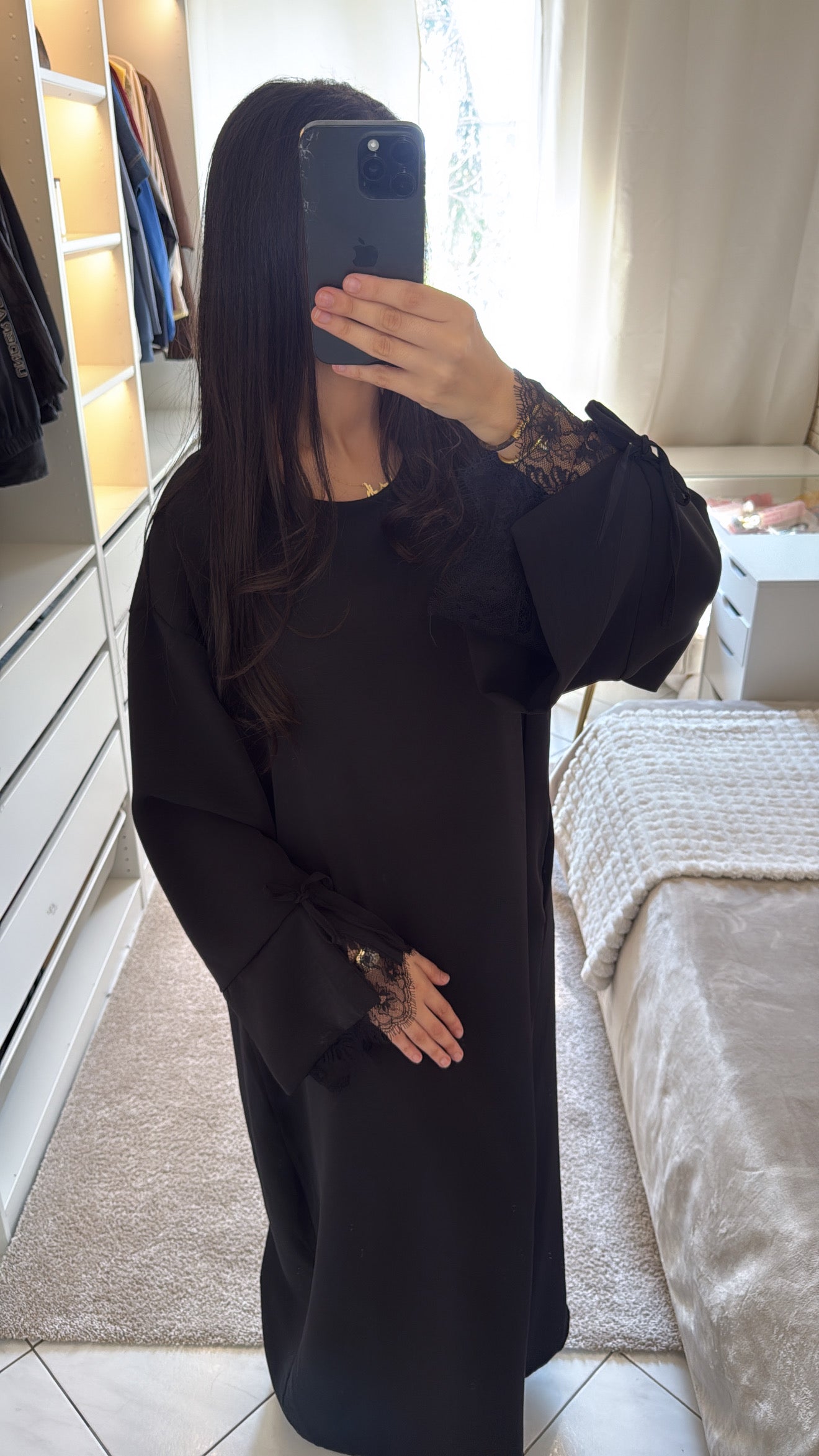 Robe dounia noir dentelle