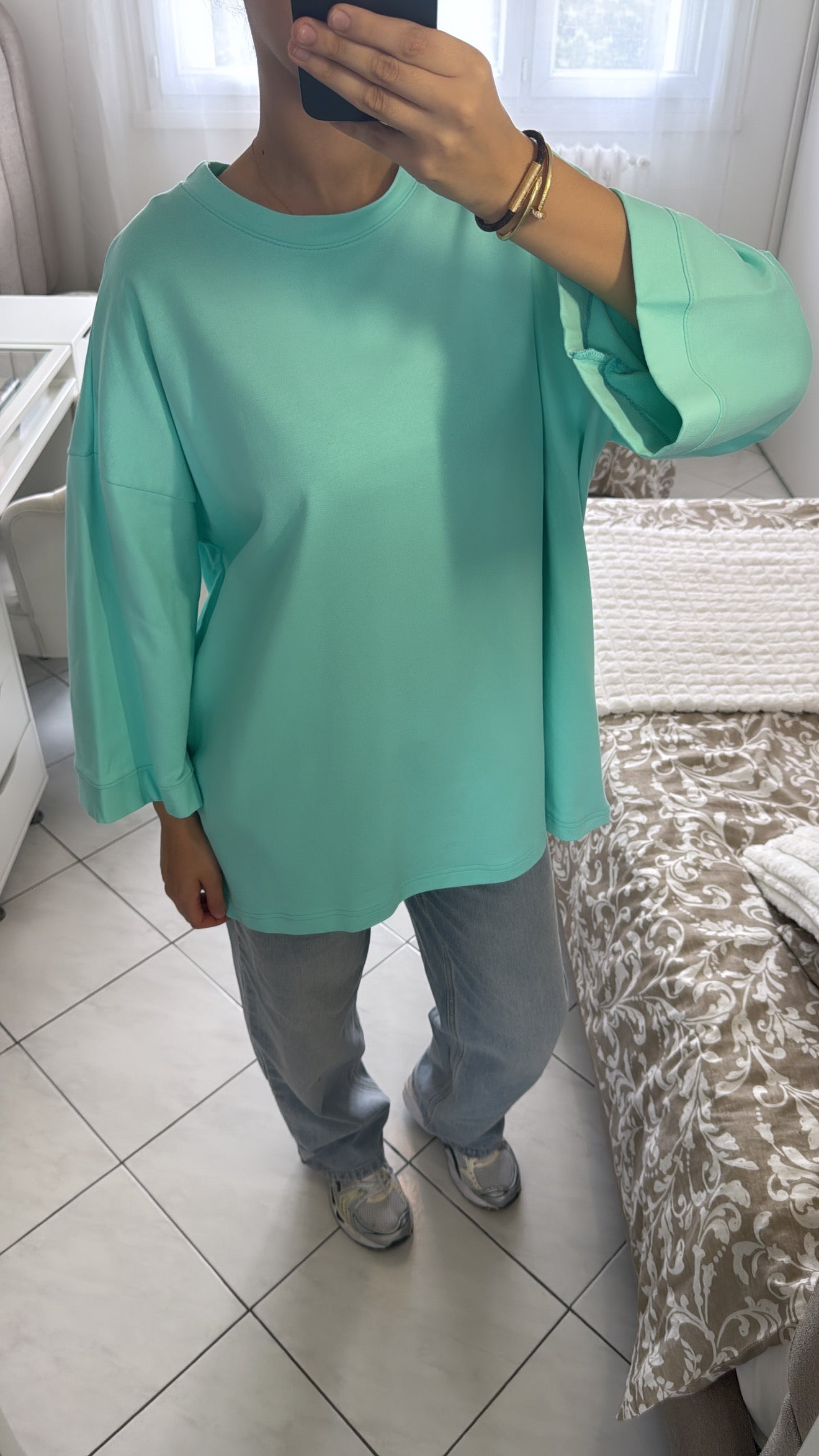 T-shirt bleu turquoise