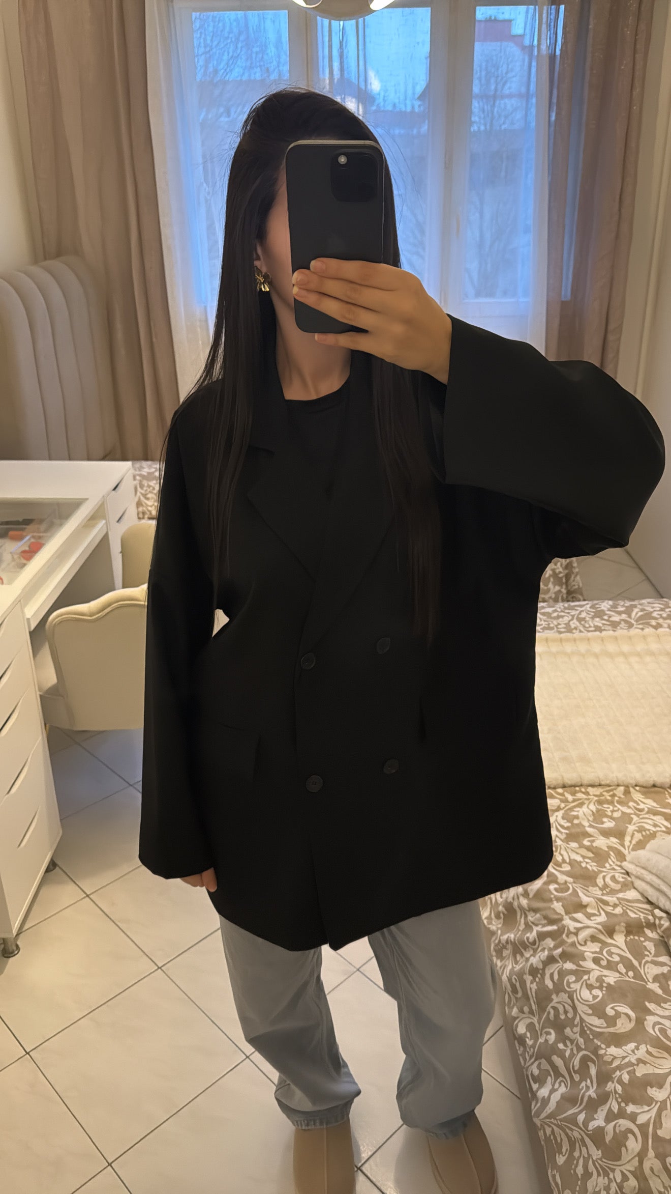 Blazer oversize noir