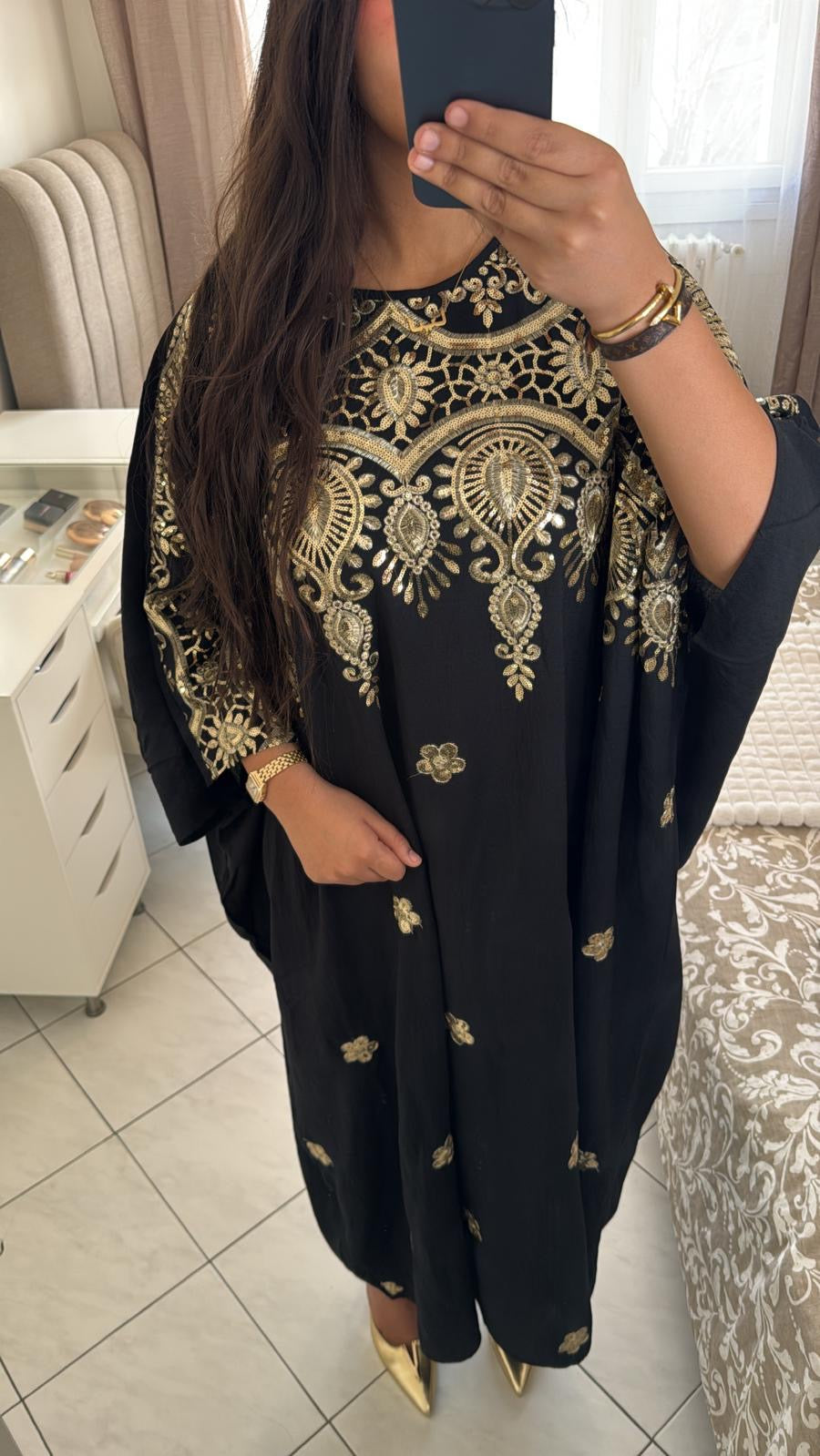 Abaya marwa noir