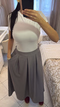 Jupe longue grise