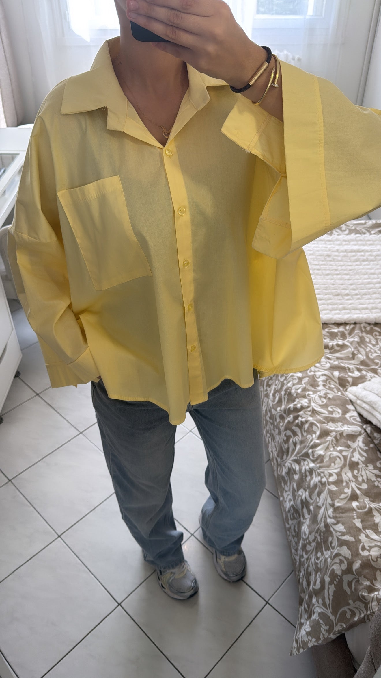Chemise large jaune