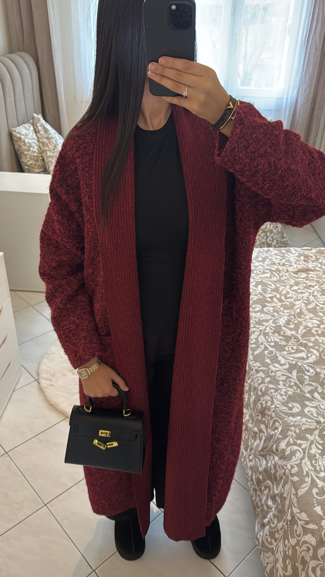 Manteau linia bordeaux