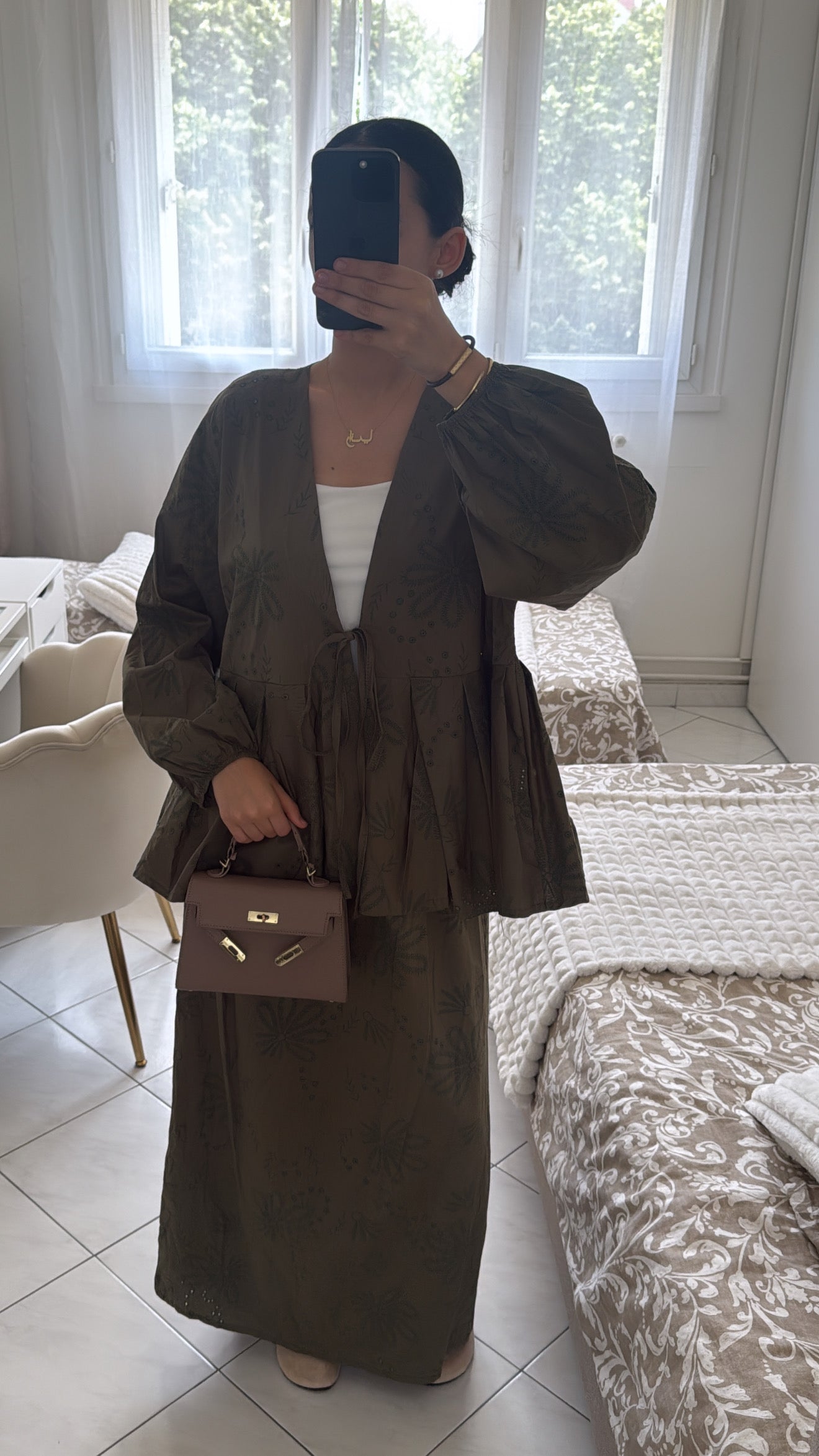 Ensemble liya vert kaki