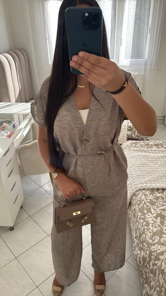 Ensemble layan taupe