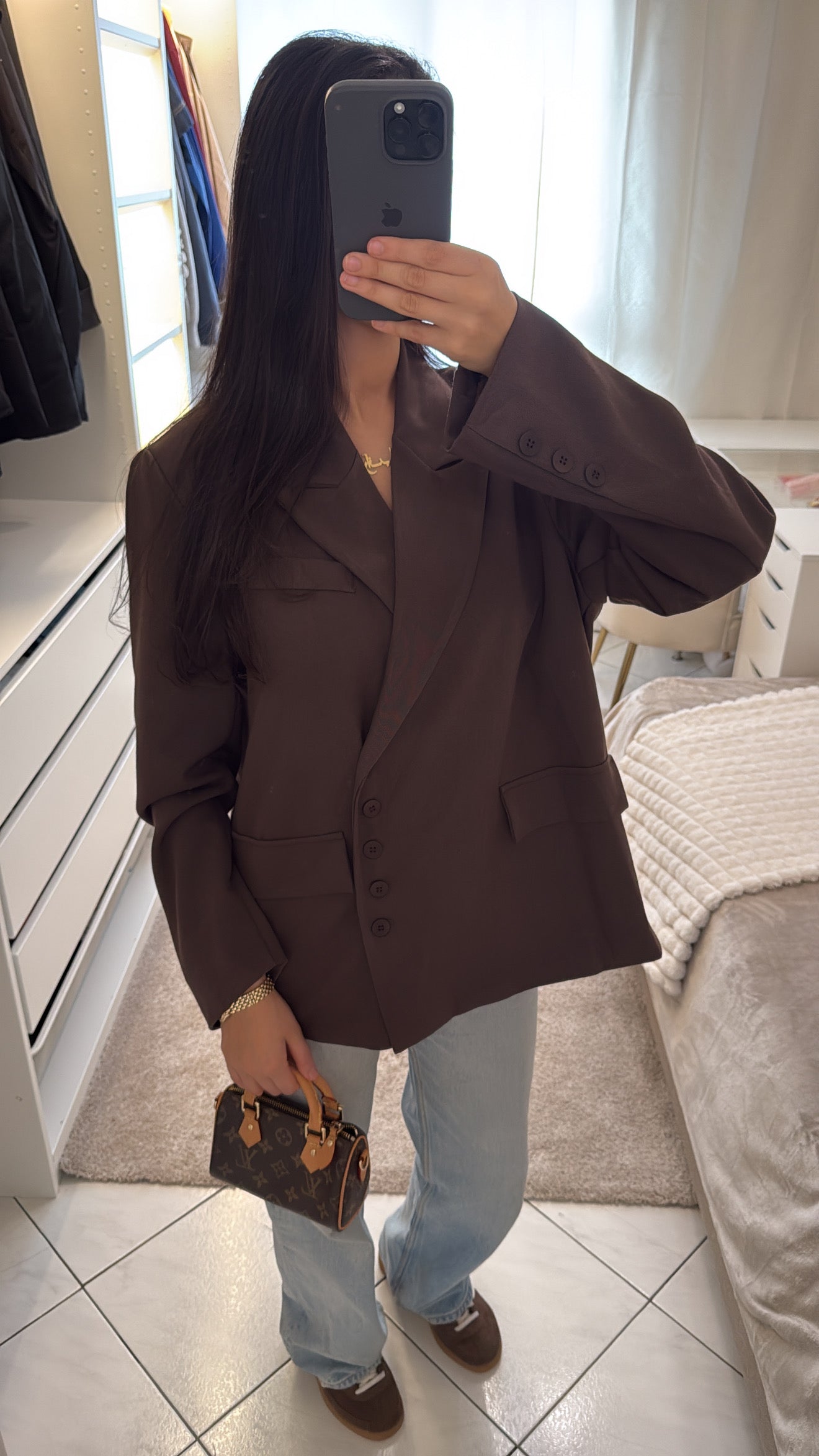 Blazer arynaa marron