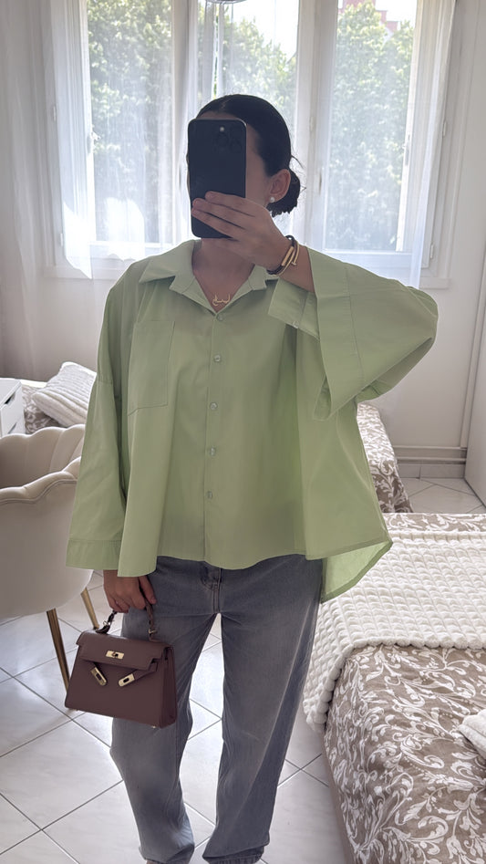 Chemise large verte