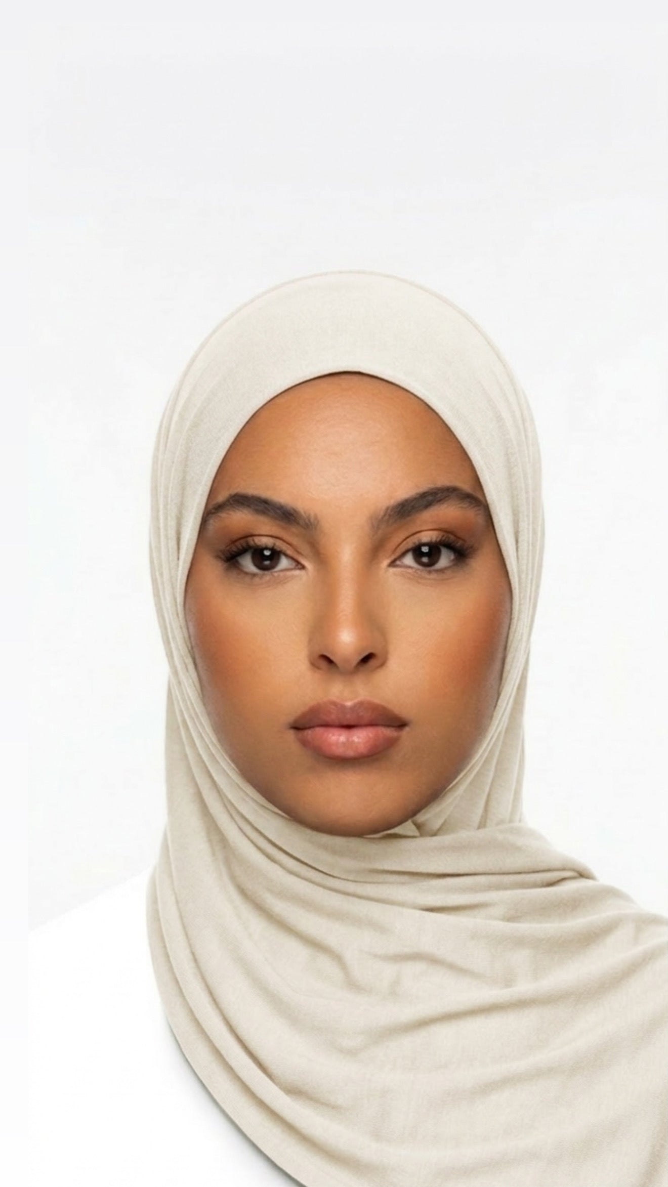 Voile jersey premium blanc cassé / crème