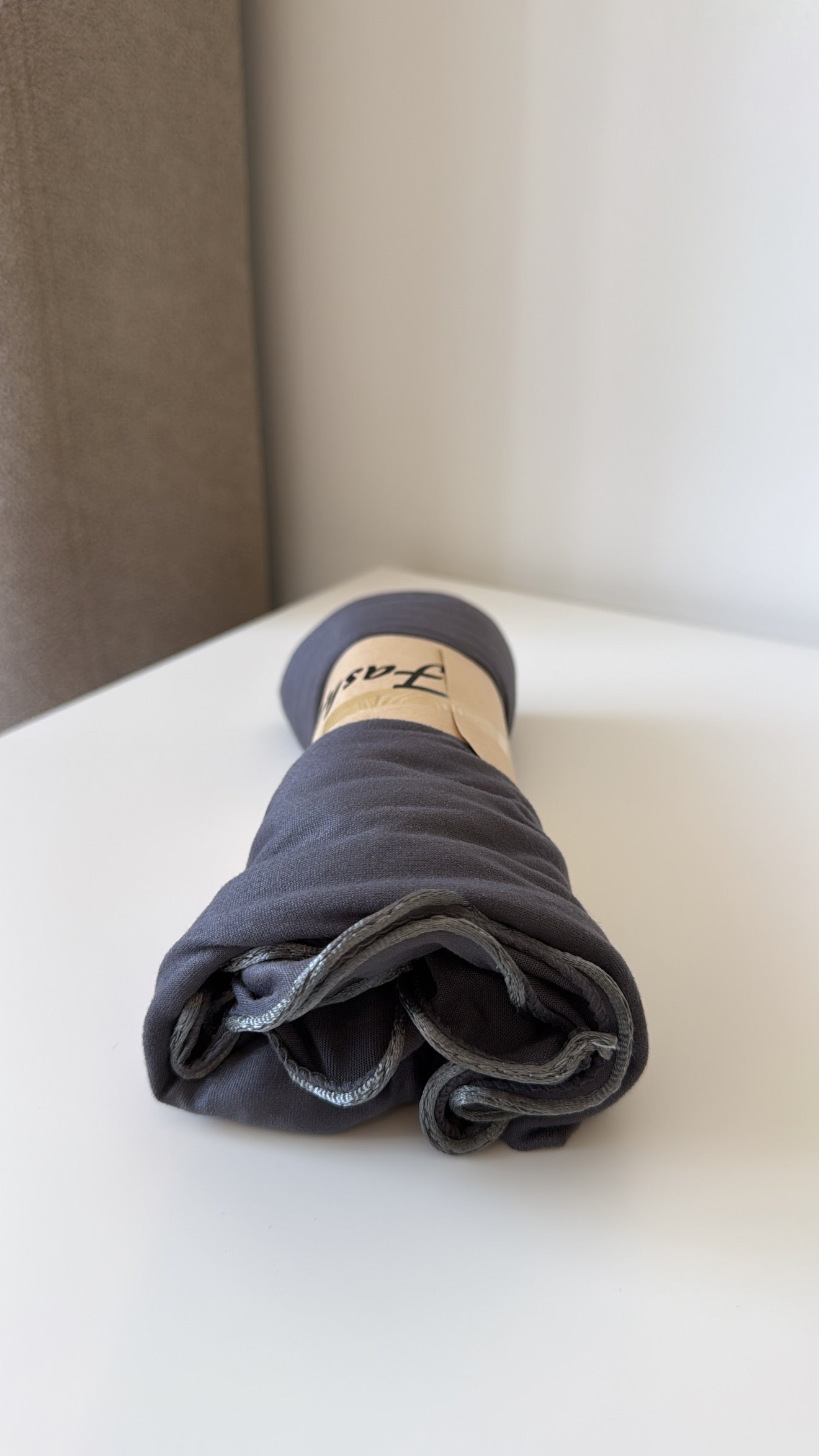 Voile jersey premium froufrou gris foncé