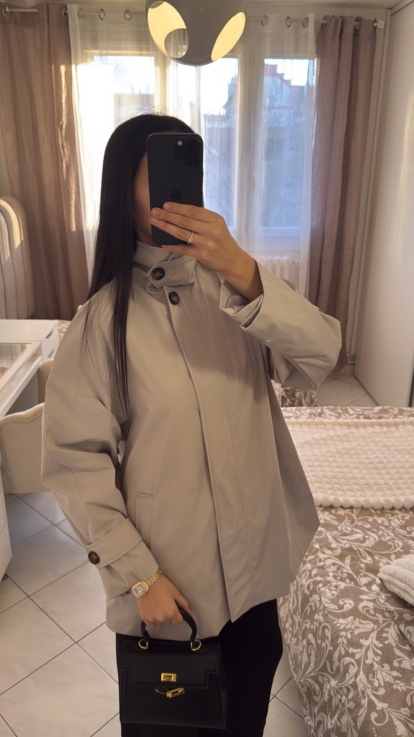 Trench court taupe clair