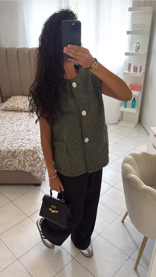 Veste sans manche verte