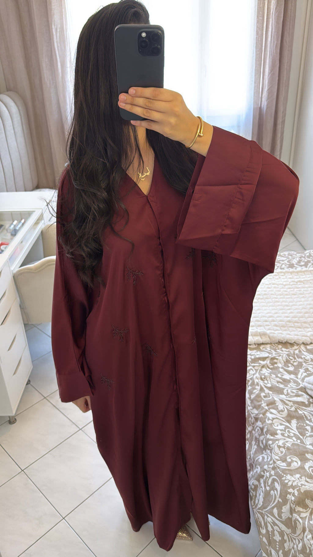 Abaya laila bordeaux