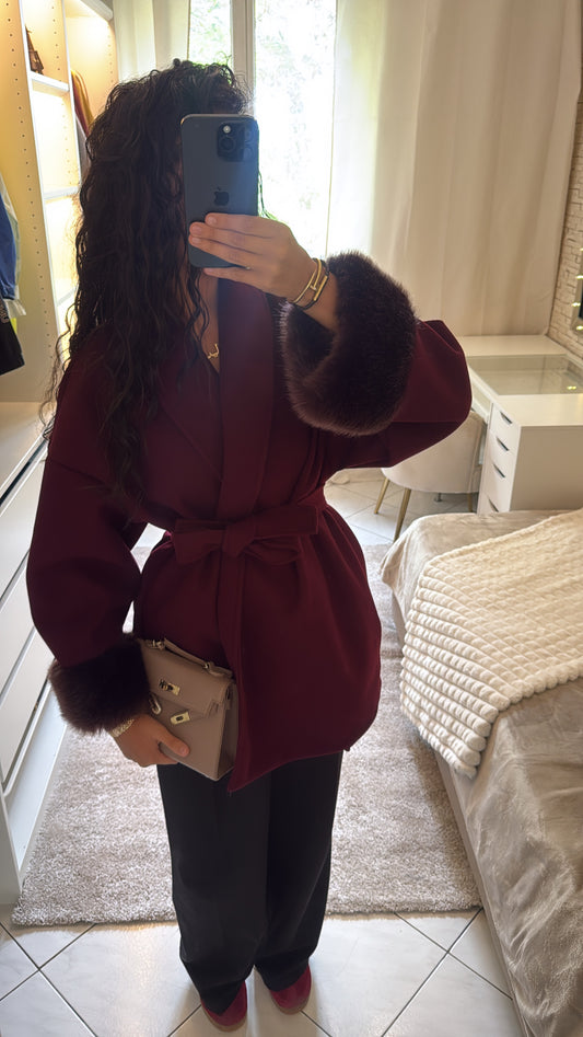 Manteau sophia bordeaux