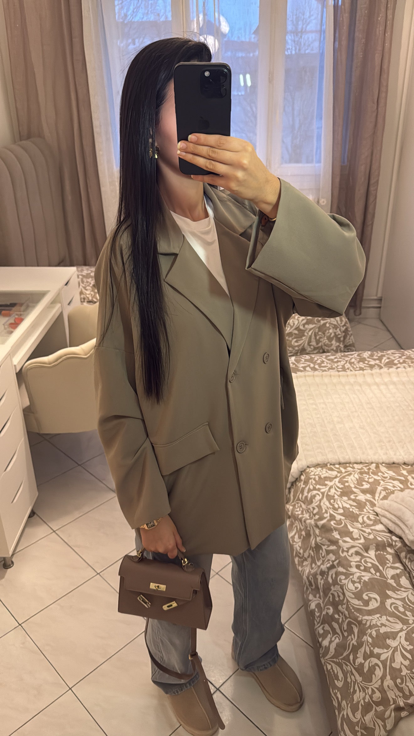 Blazer oversize taupe