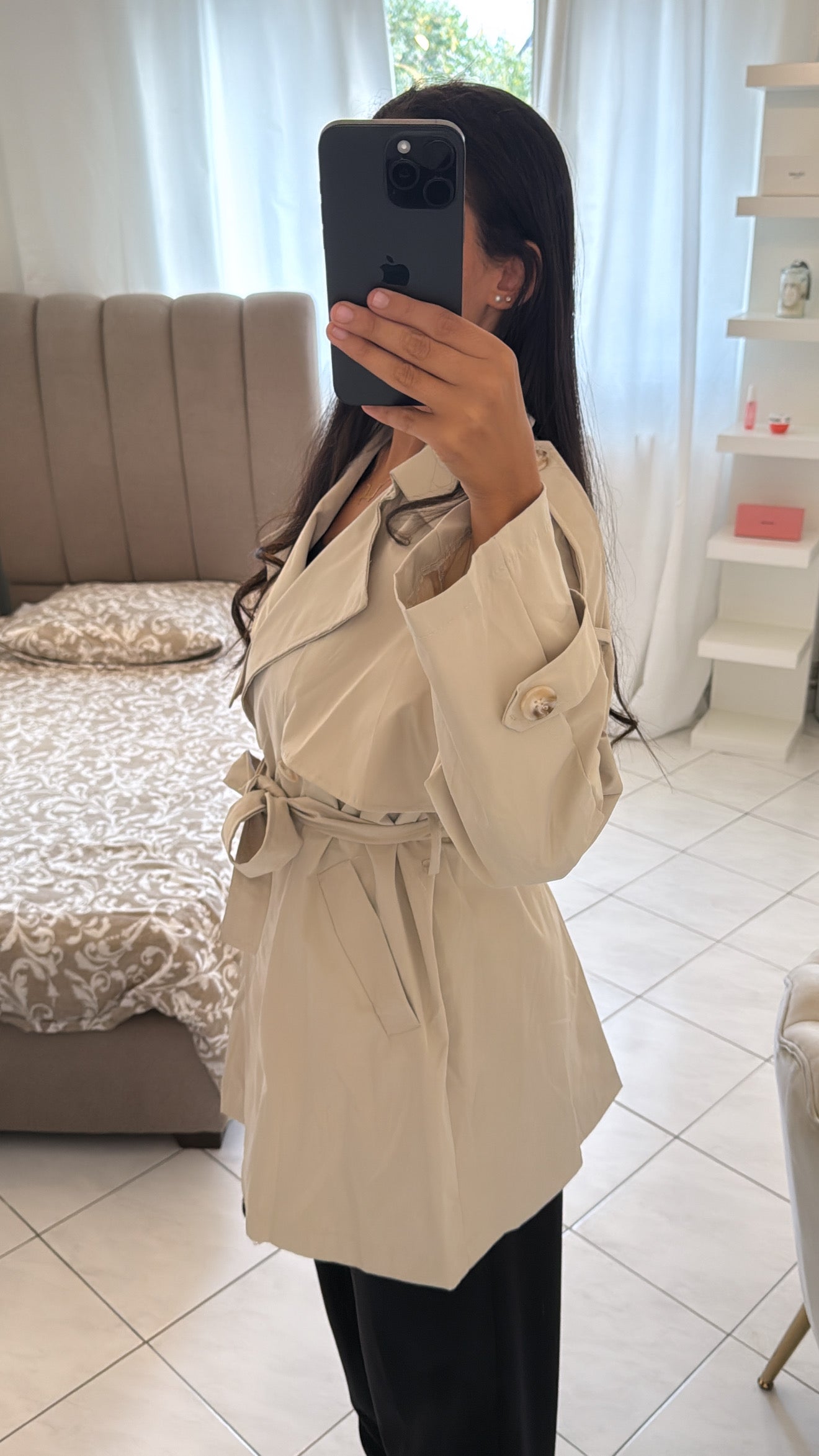 Trench court beige