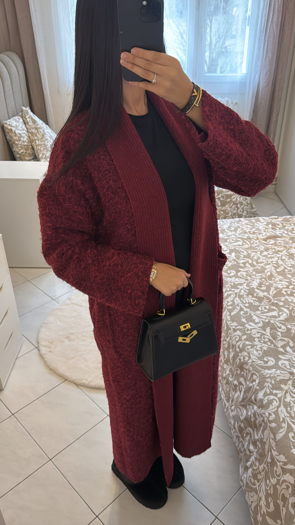 Manteau linia bordeaux