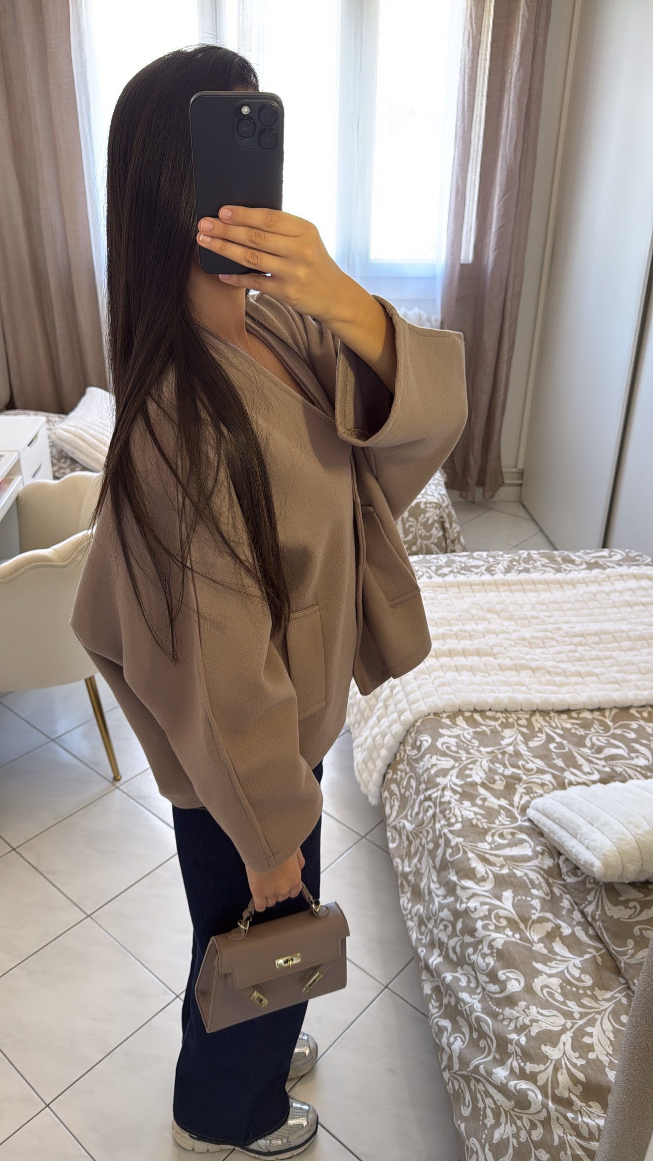 Veste safya taupe