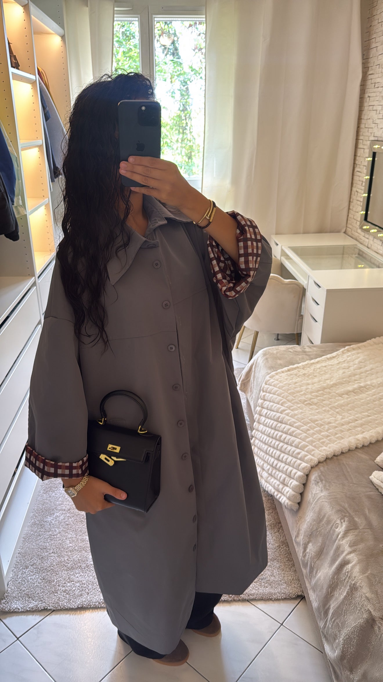 Veste imperméable grise
