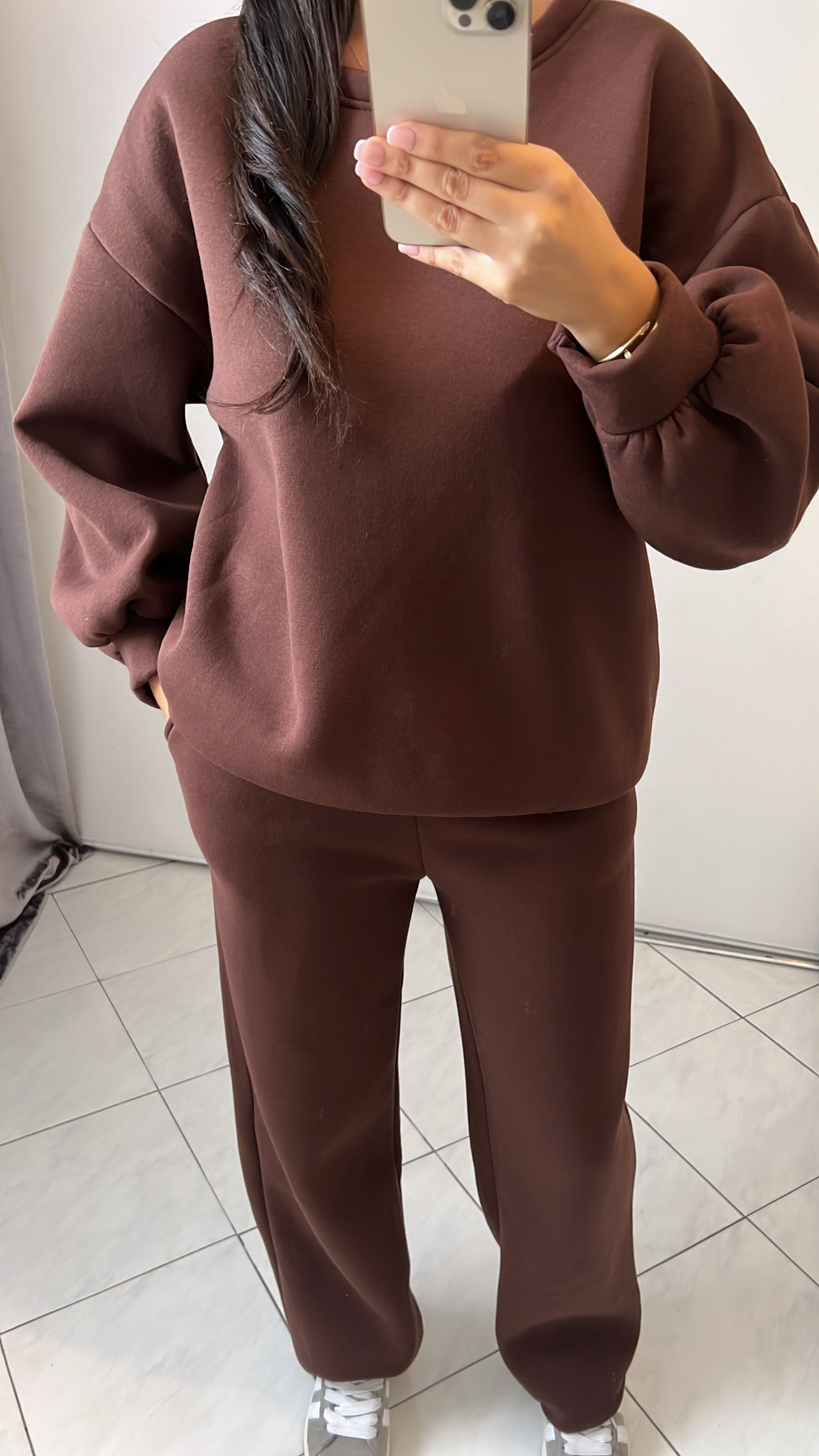 Ensemble jogging marron