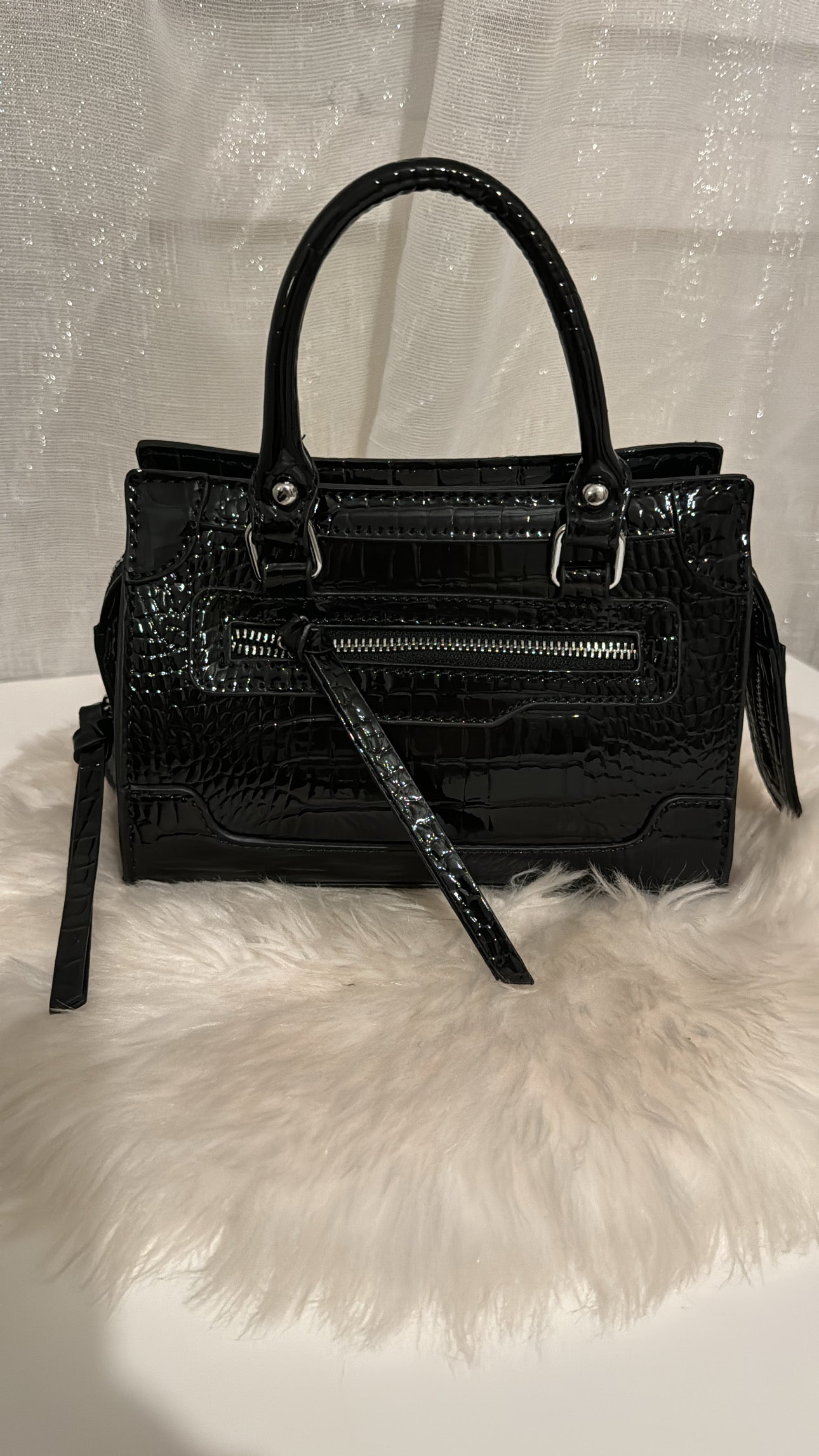 Sac croco noir