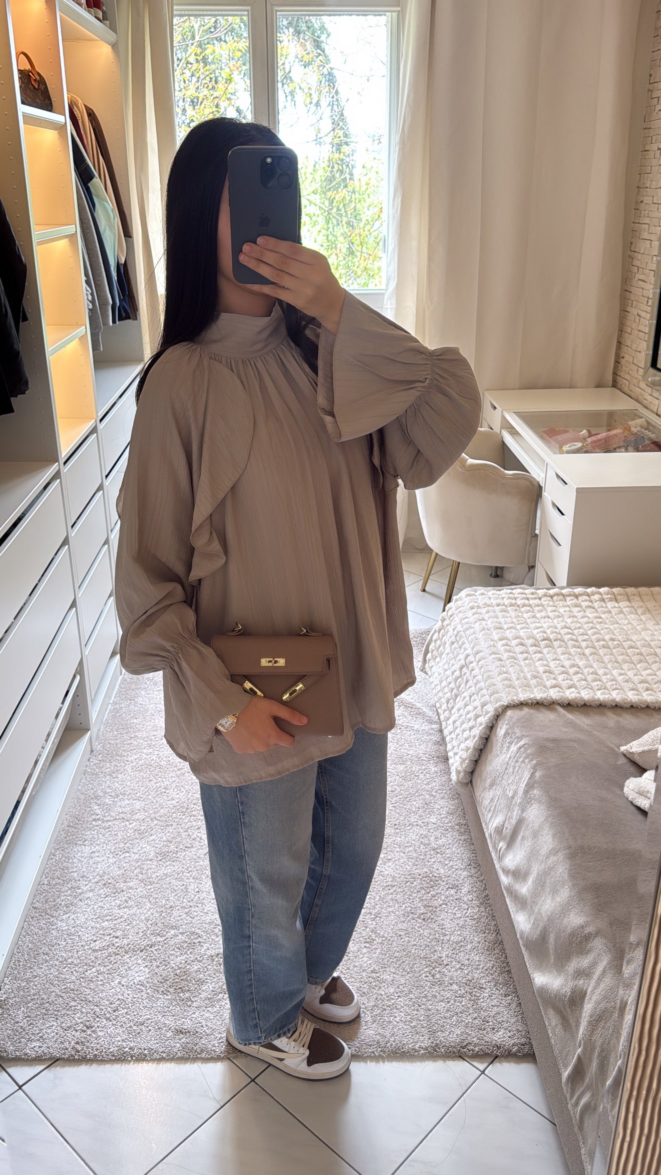 Haut fluide taupe