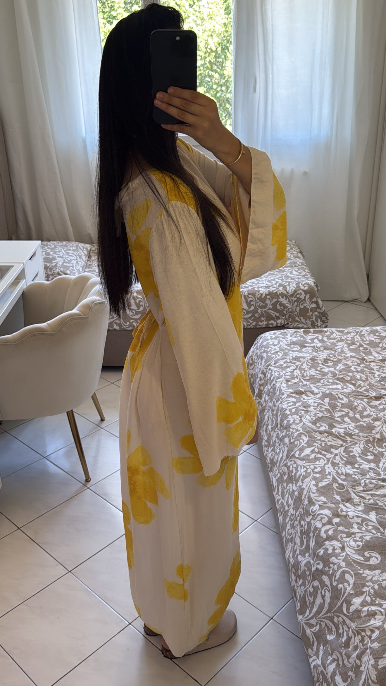 Robe fleuri jaune