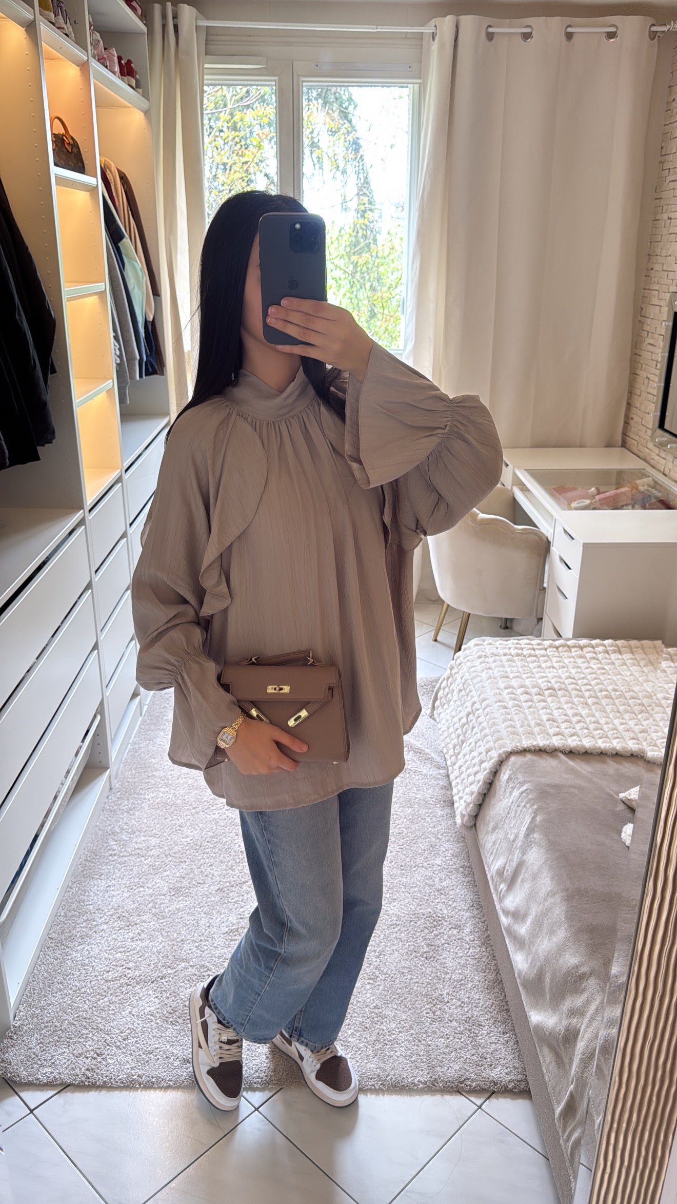 Haut fluide taupe