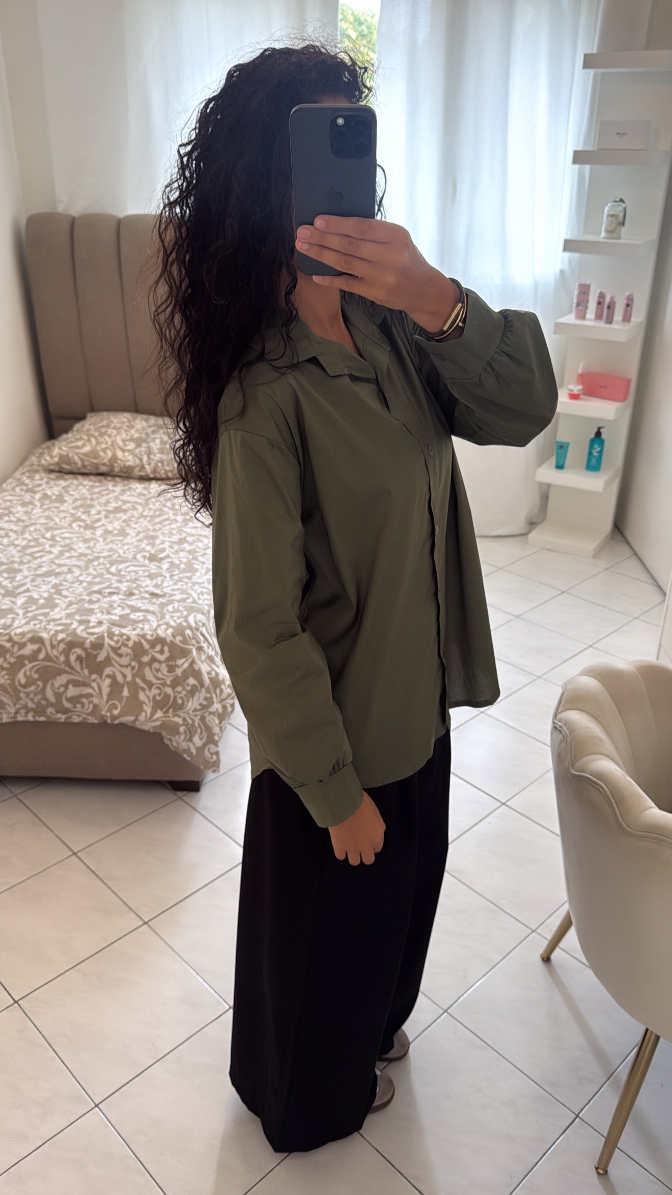 Chemise vert kaki