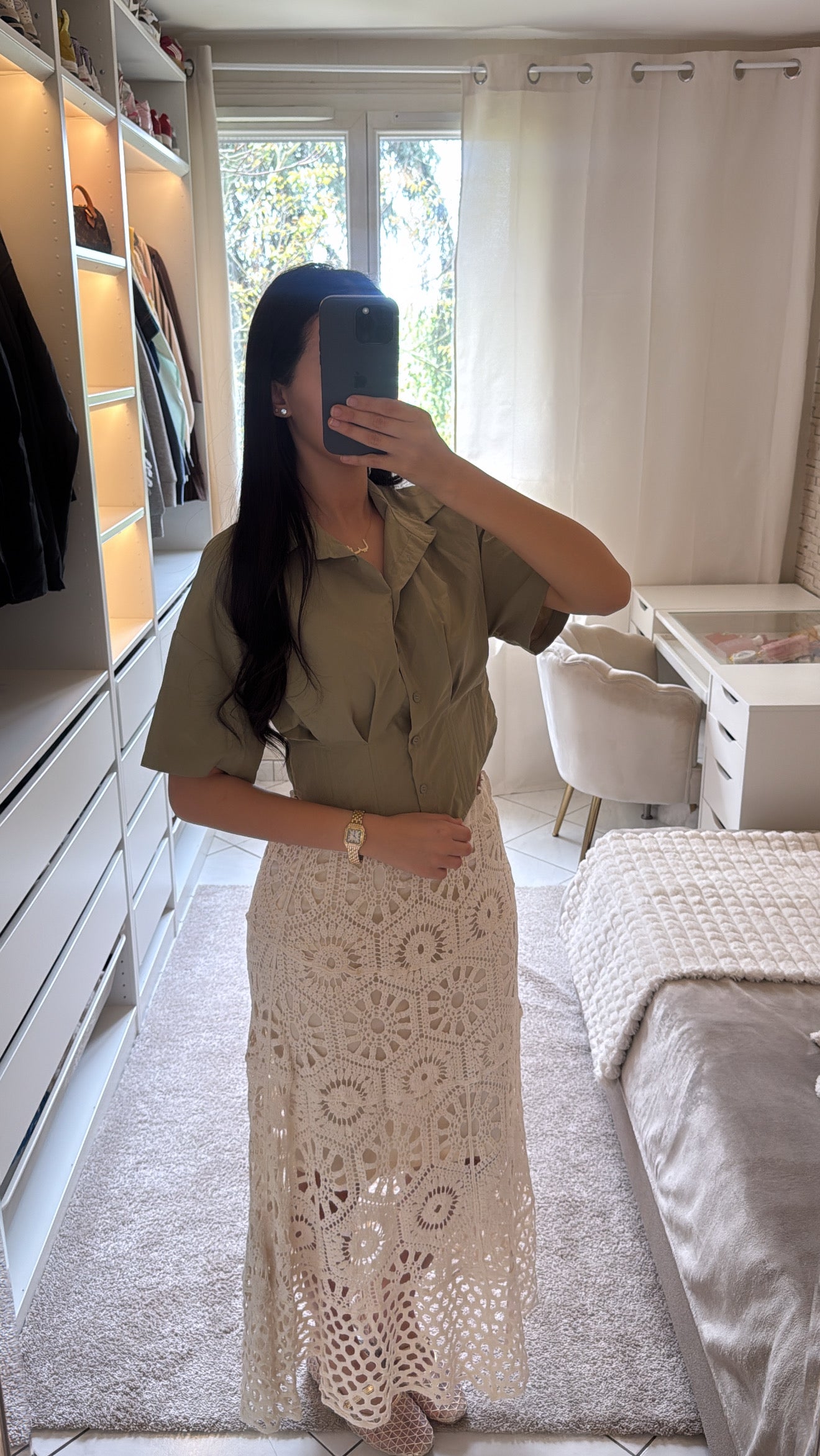 Jupe beige