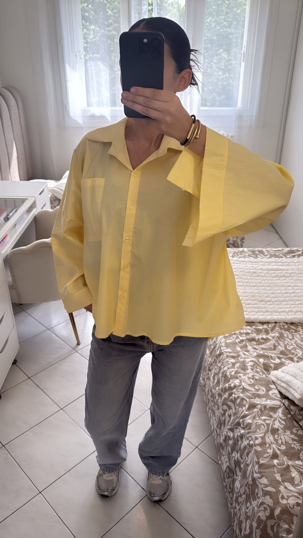 Chemise large jaune