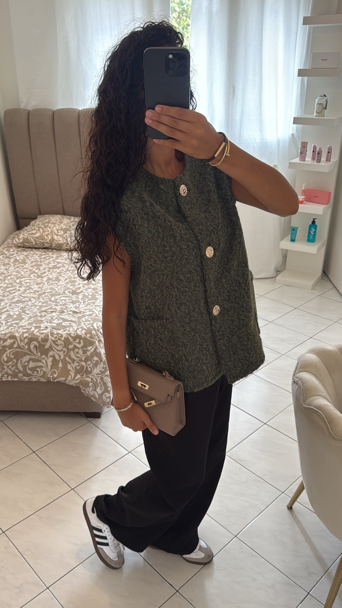 Veste sans manche verte