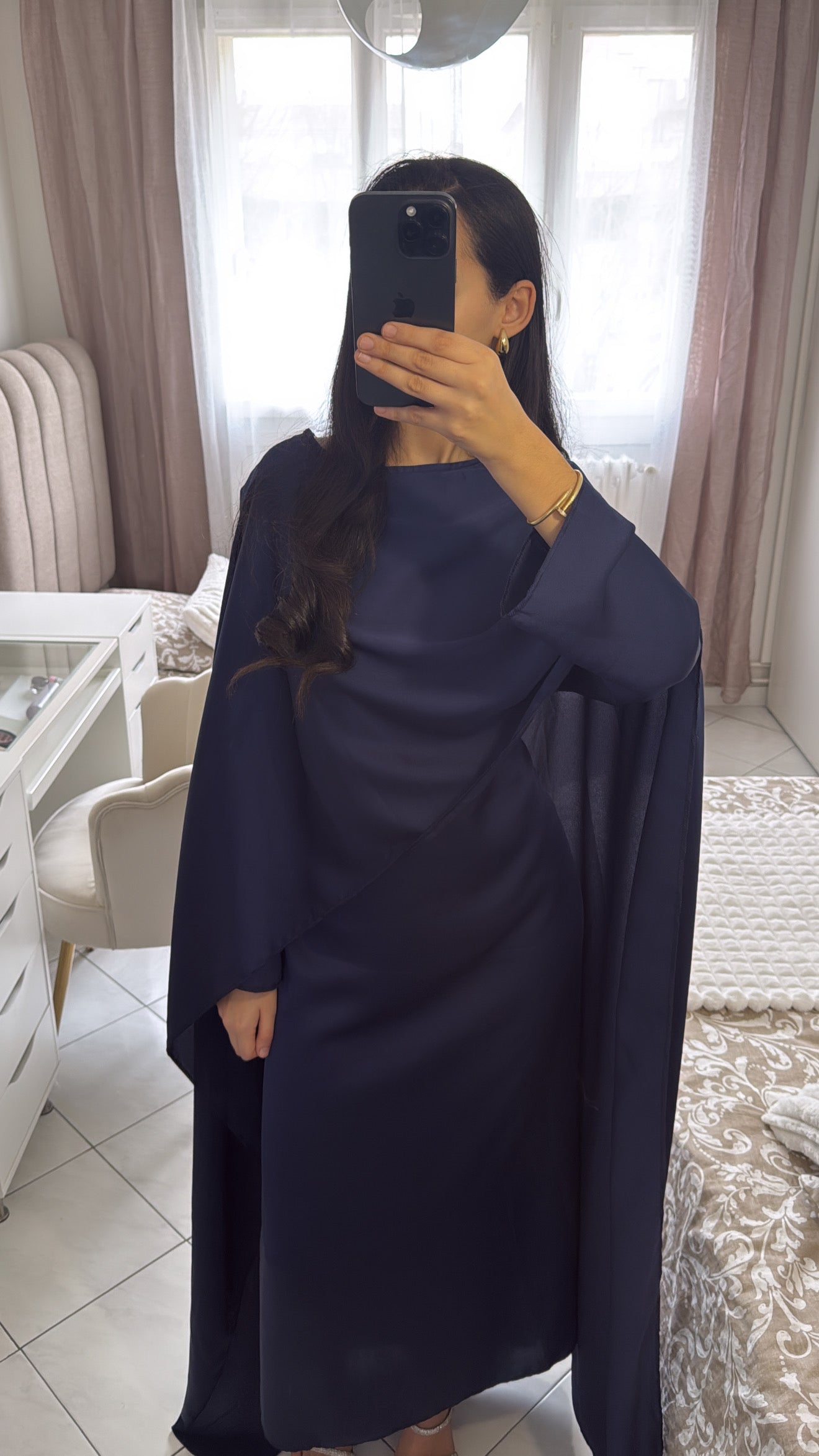 Abaya Jasmine bleu marine