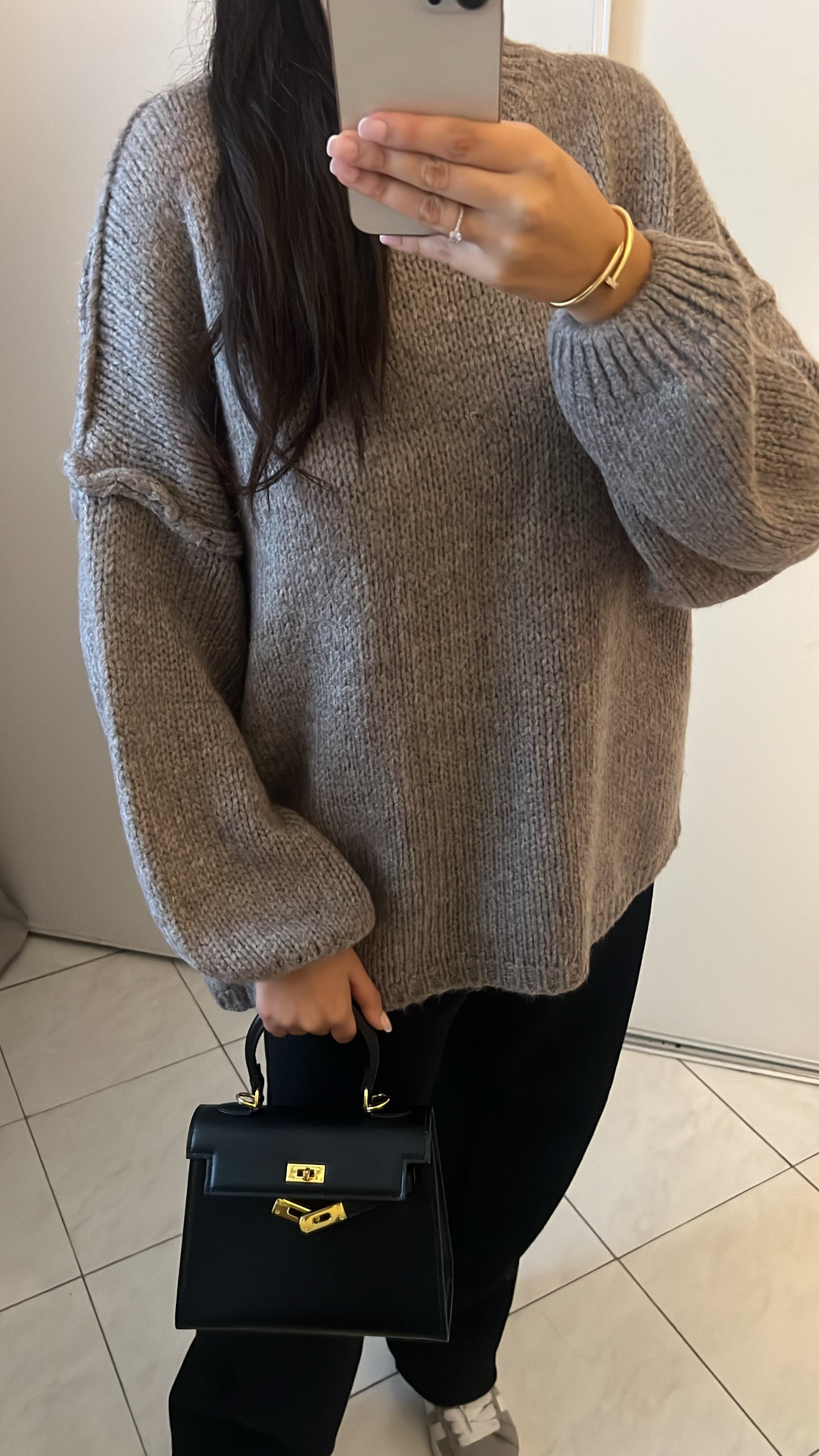 Pull taupe